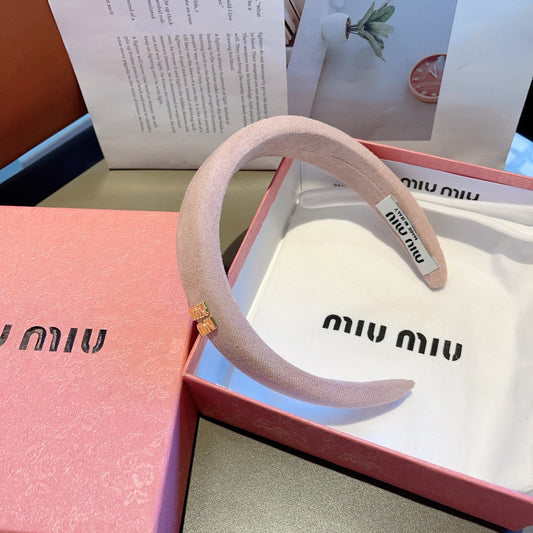 THICK HEADBAND IN LIGHT PINK CASHMERE 412455