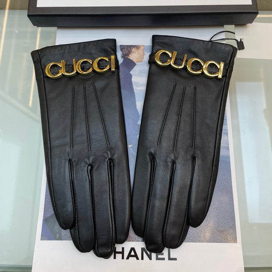 EUROPEAN GLOVES IN BLACK LAMBSKIN WITH CASHMERE LINING 376727 - M
