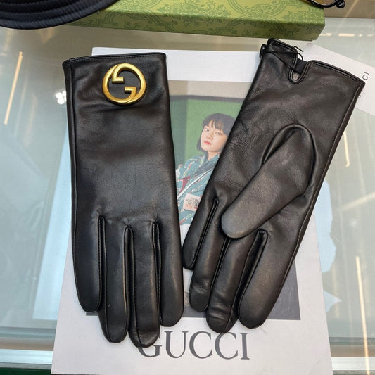 GLOVES IN BLACK SHEEPSKIN WITH CASHMERE LINING 432595 - L