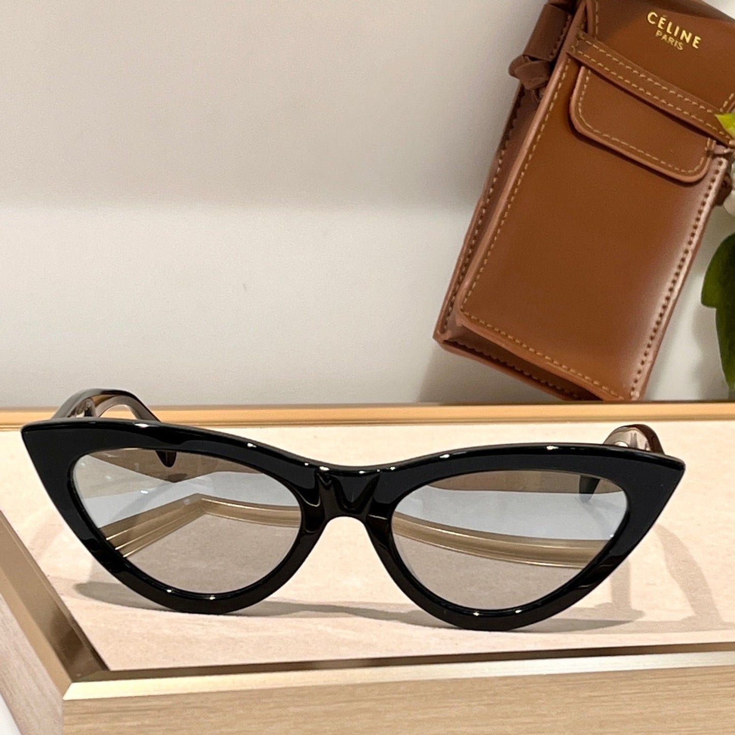 TRIOMPHE CAT EYE SUNGLASS CL40019 IN ACETATE - Blue