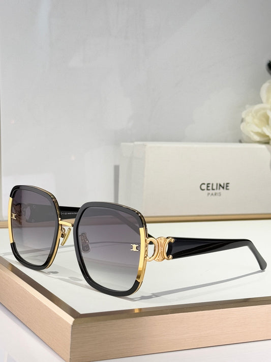 TRIOMPHE SUNGLASSES CL40250 IN METAL - Black/Smoke