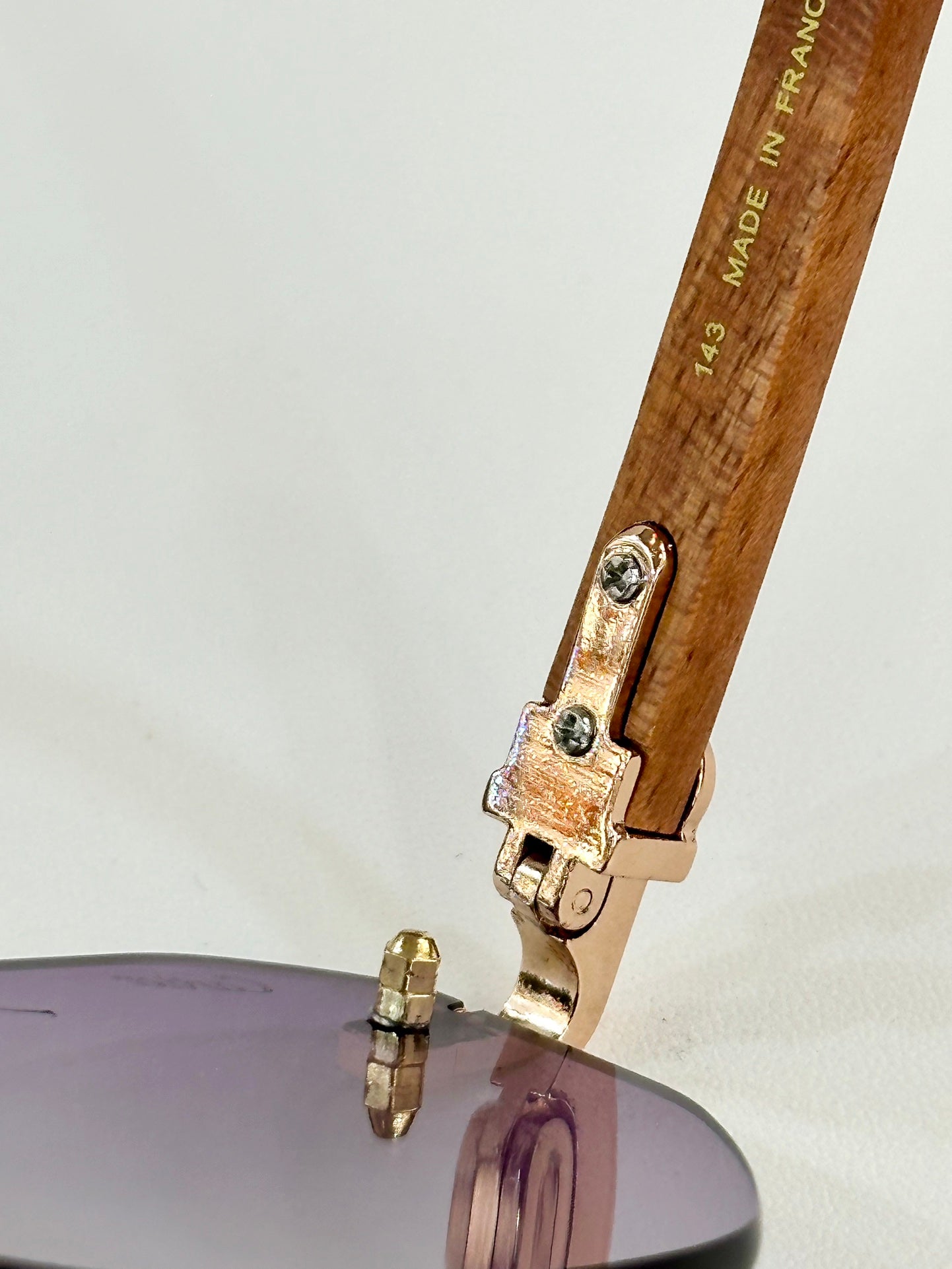 PREMIÈRE GEOMETRIC FRAME SUNGLASSES CT0621S IN METAL AND WOODEN - Light purple