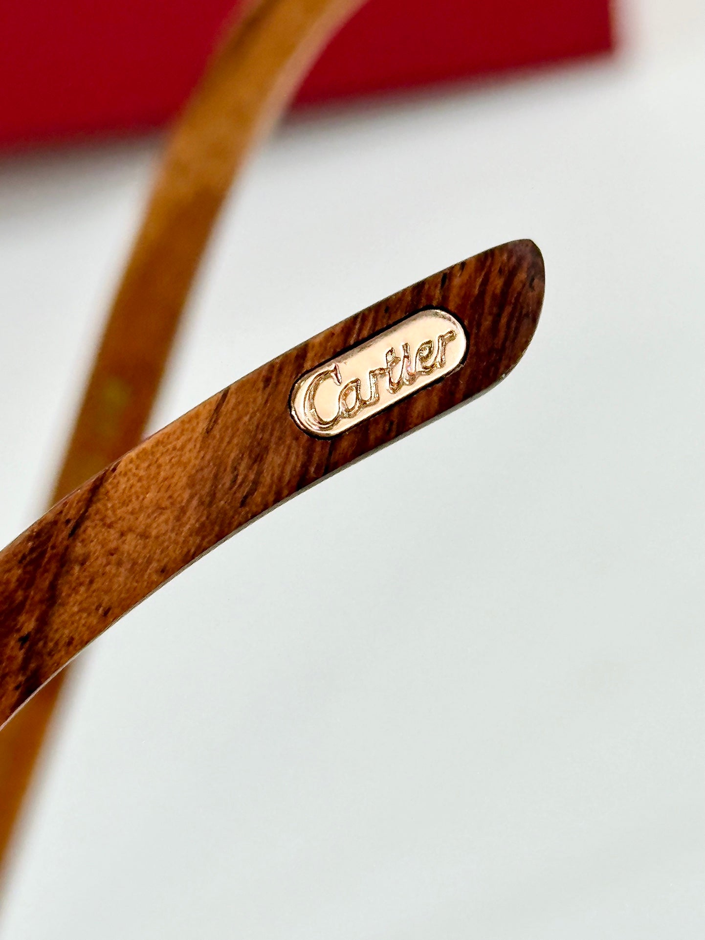 PREMIÈRE GEOMETRIC FRAME SUNGLASSES CT0621S IN METAL AND WOODEN - Light purple