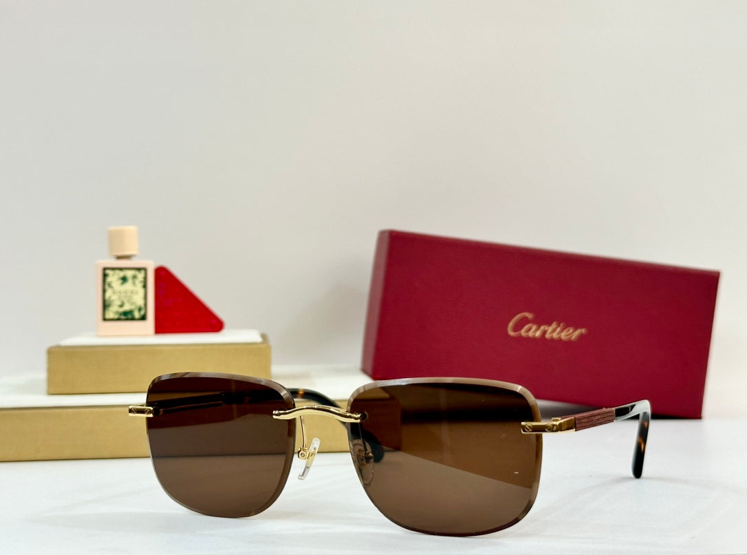 PREMIÈRE SQUARE FRAME SUNGLASSES 530304 IN METAL AND WOODEN - Blue yellow