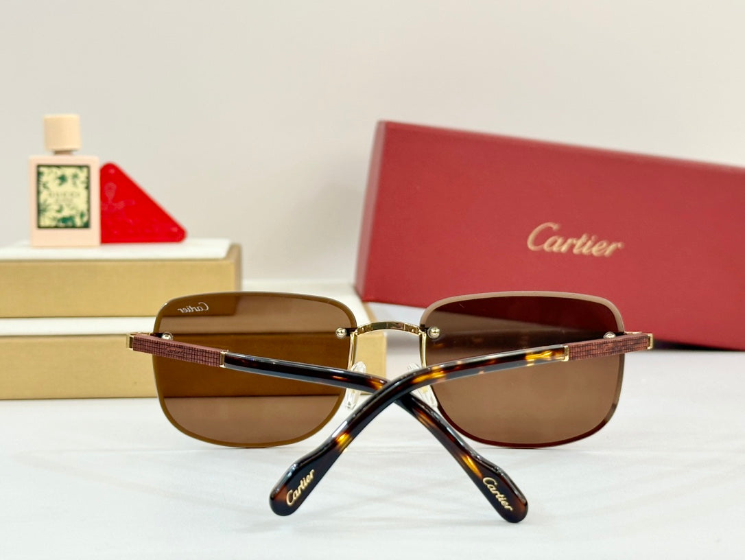 PREMIÈRE SQUARE FRAME SUNGLASSES 530304 IN METAL AND WOODEN - Blue yellow