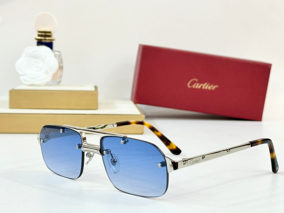 SANTOS RECTANGULAR FRAME SUNGLASSES CT0660S IN METAL - Yellow