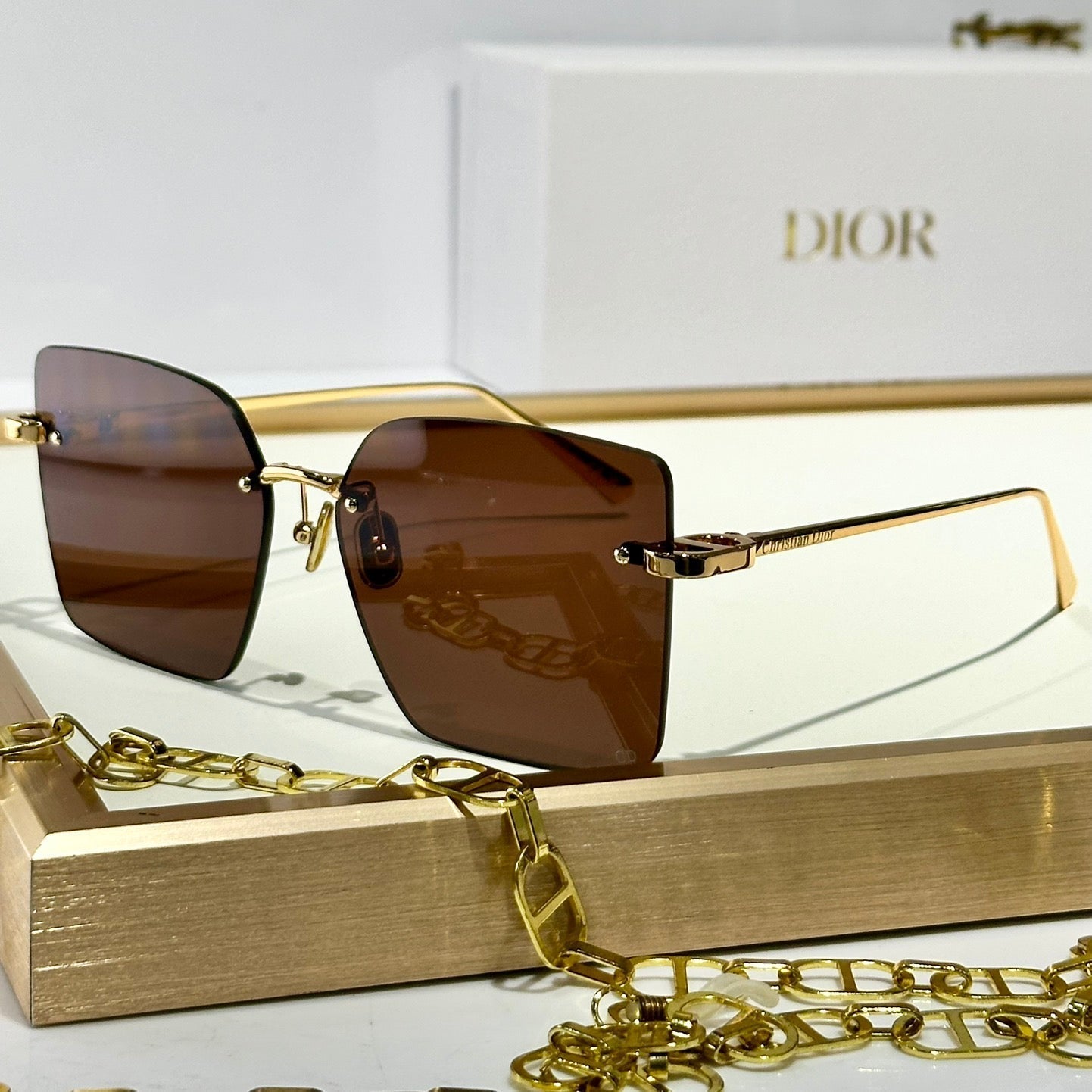 MONTAIGNE SUNGLASS CDIOR S3U IN METAL - Brown