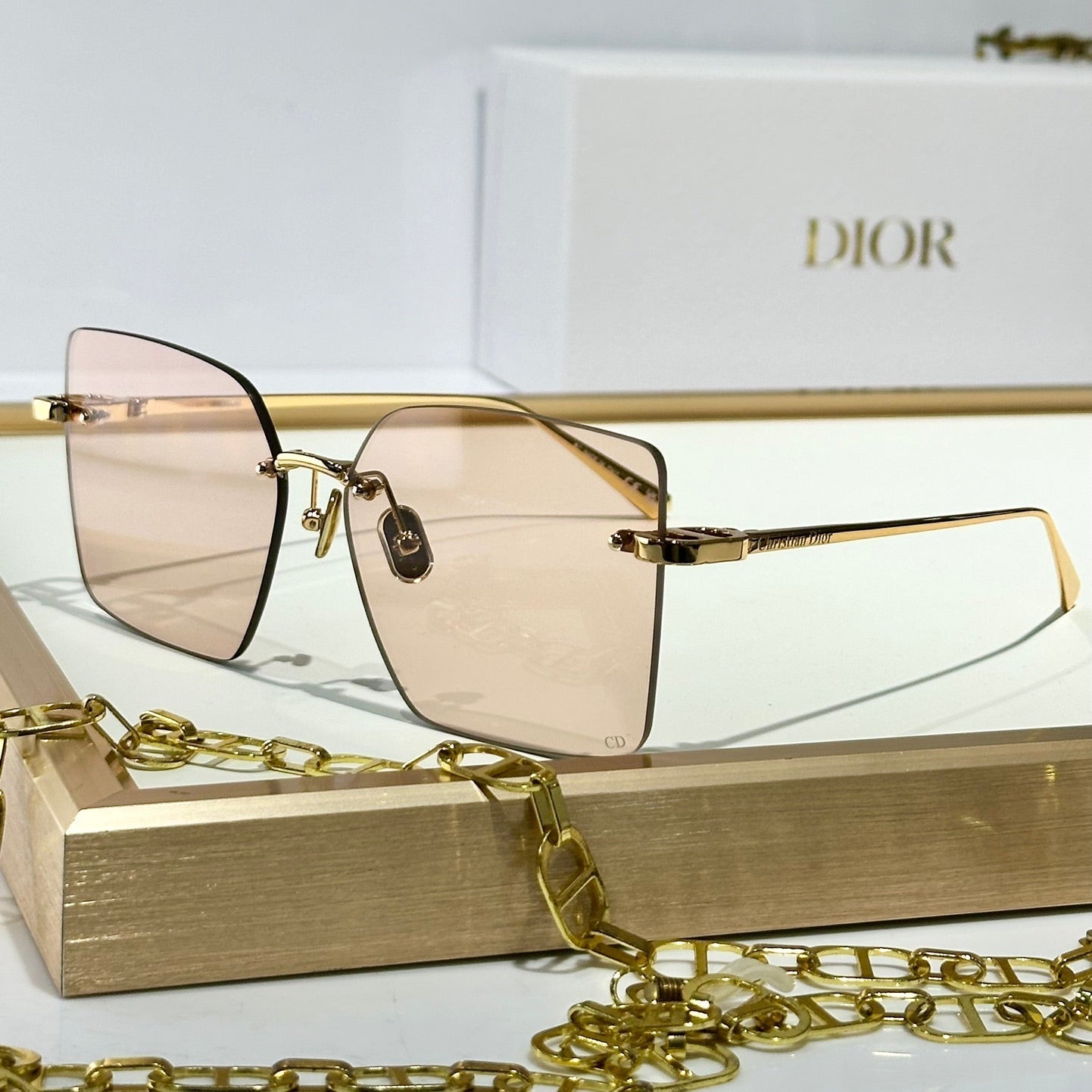 MONTAIGNE SUNGLASS CDIOR S3U IN METAL - Brown