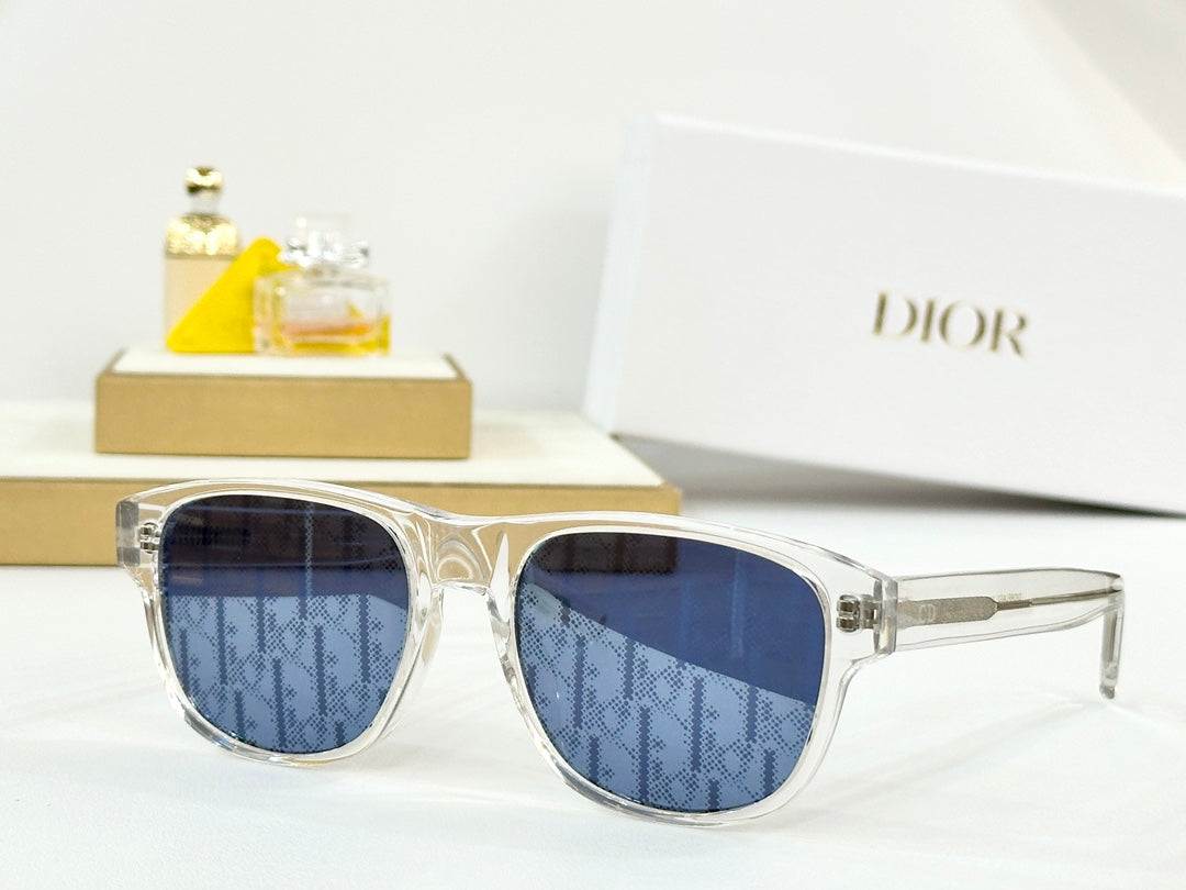 MONTAIGNE SUNGLASS DIORFLAG2 IN ACETATE - Blue Oblique Mask