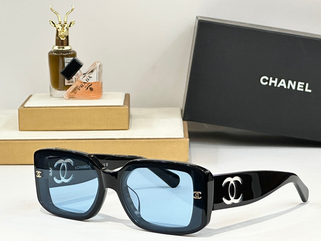 SQUARE SUNGLASSES 642639 IN ACETATE - Black/Black