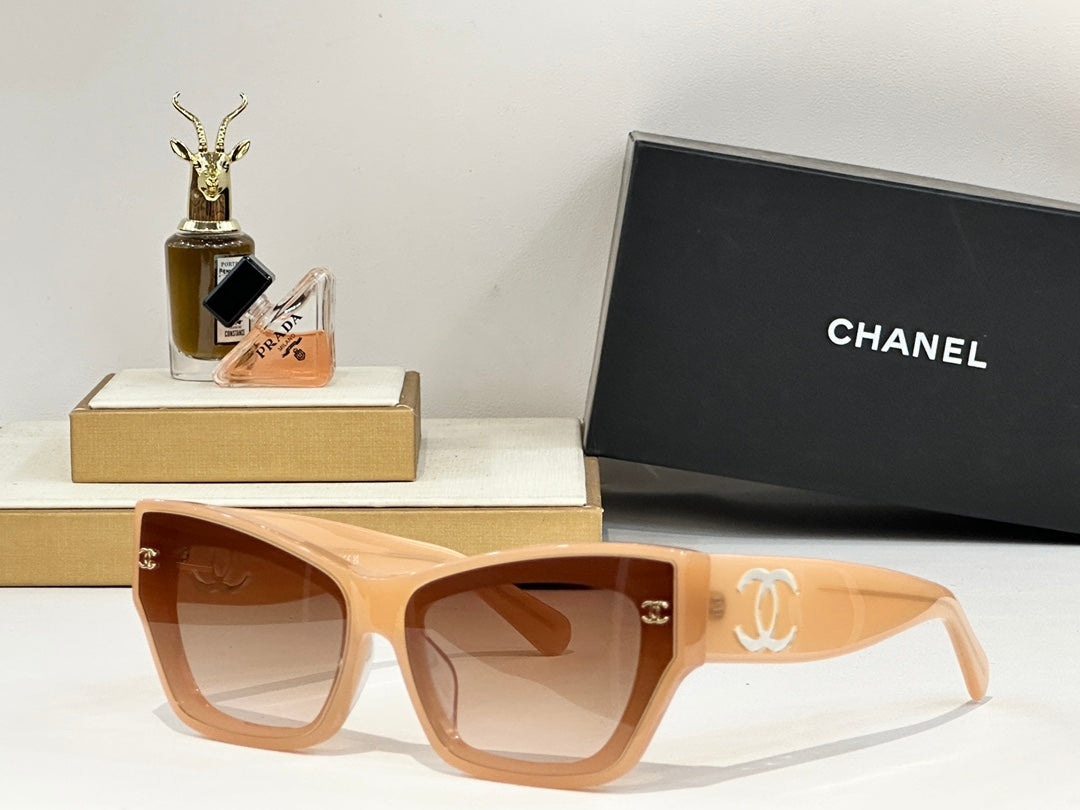 CAT EYE SUNGLASSES CH6313 IN ACETATE - Black/Black