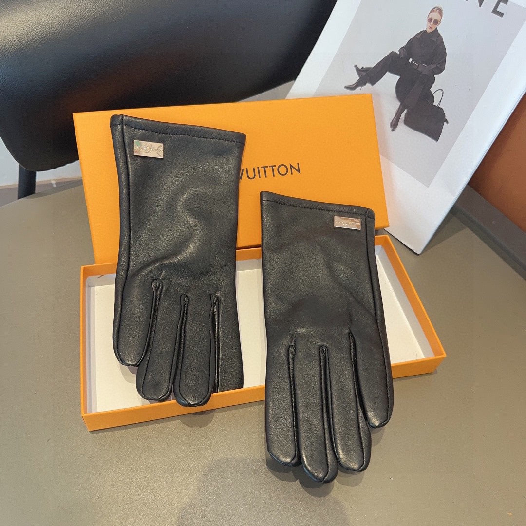 LV GLOVES IN BLACK LAMBSKIN 463894 - M