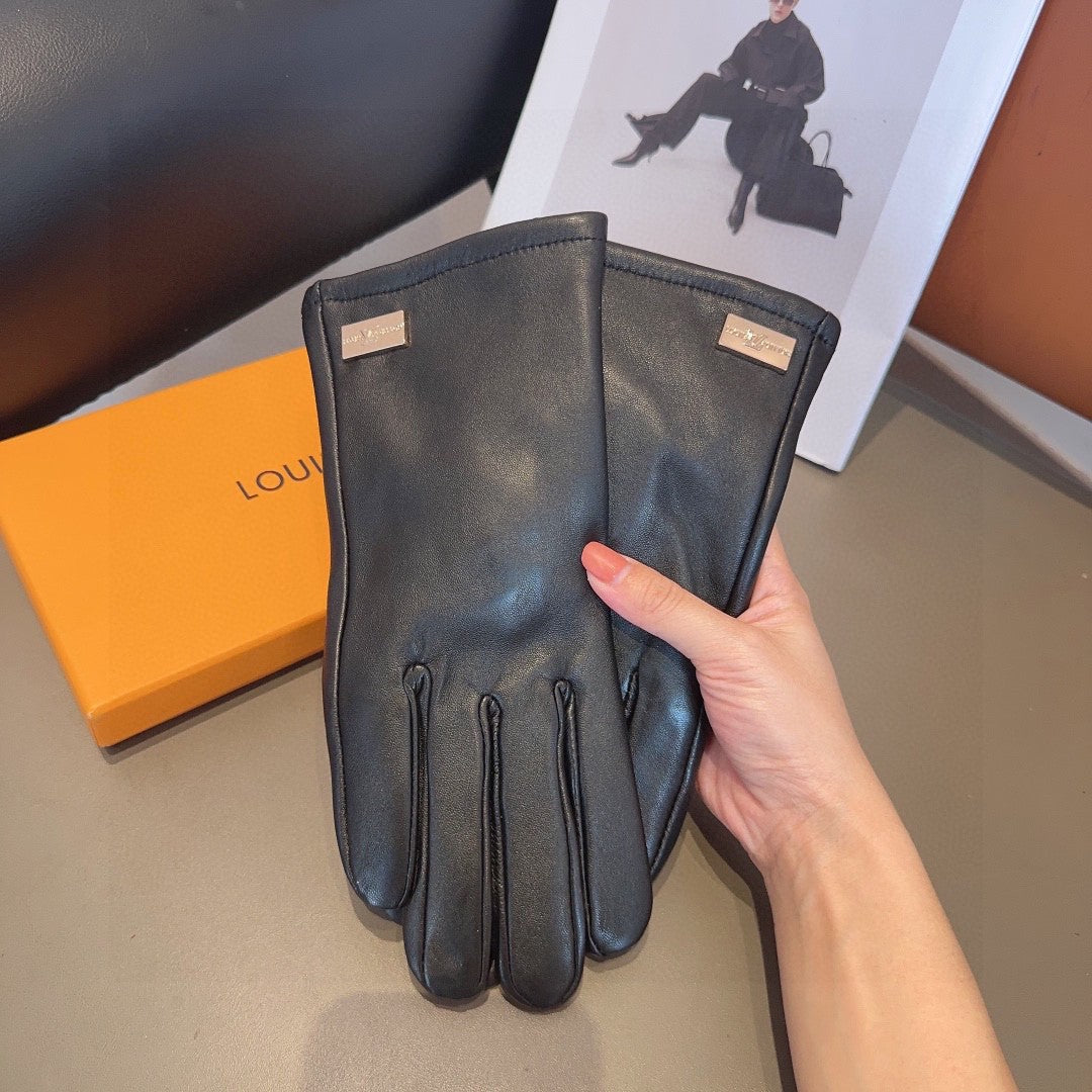 LV GLOVES IN BLACK LAMBSKIN 463894 - M
