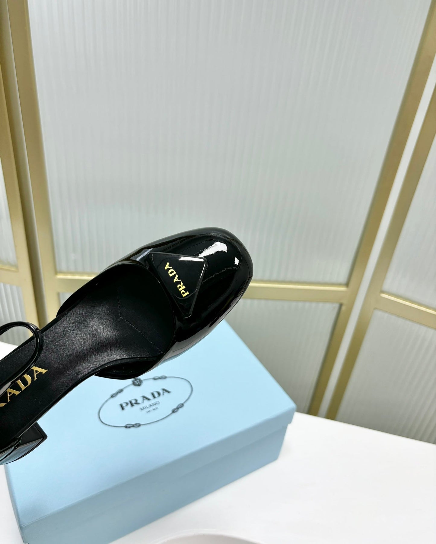 PRA MARY JANE PUMPS BLACK CALFSKIN - 34