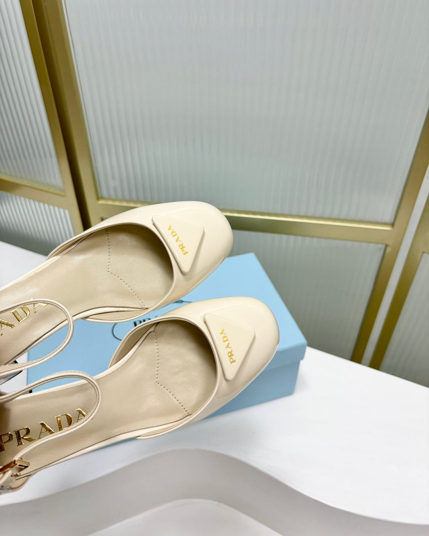 PRA MARY JANE PUMPS CREAMY WHITE CALFSKIN - 34