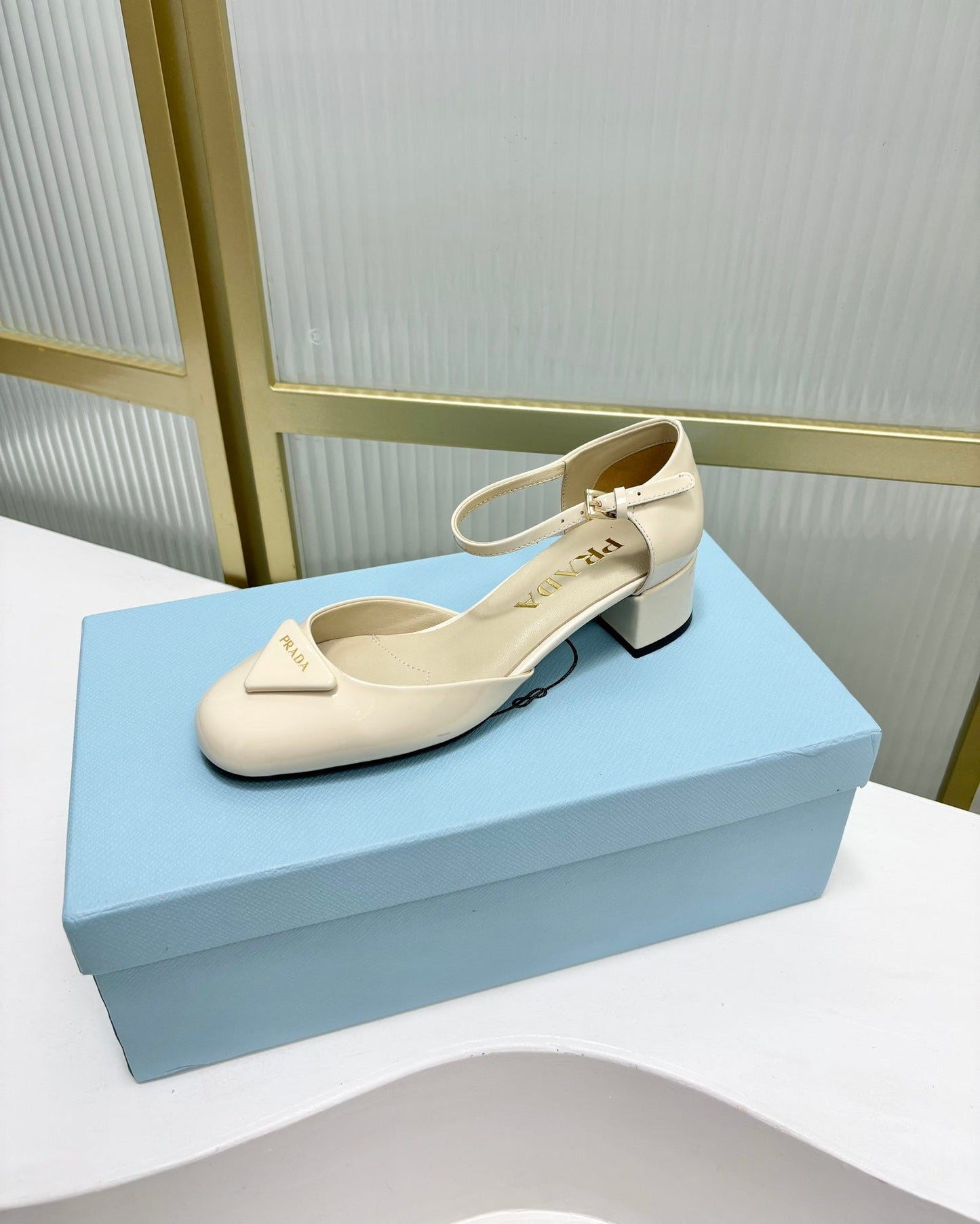 PRA MARY JANE PUMPS CREAMY WHITE CALFSKIN - 34