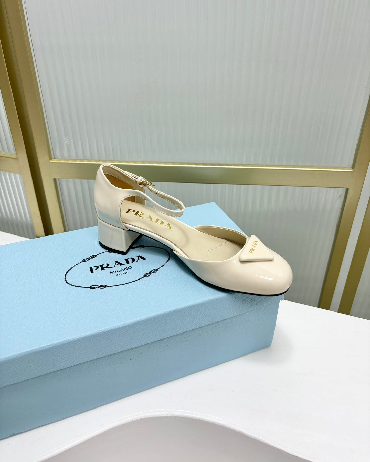 PRA MARY JANE PUMPS CREAMY WHITE CALFSKIN - 34