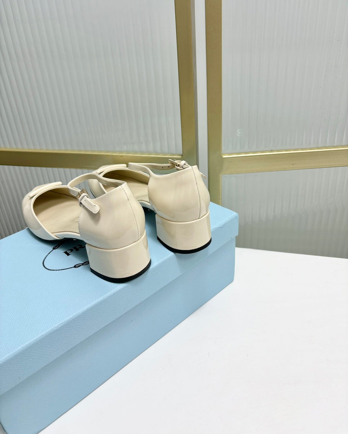 PRA MARY JANE PUMPS CREAMY WHITE CALFSKIN - 34