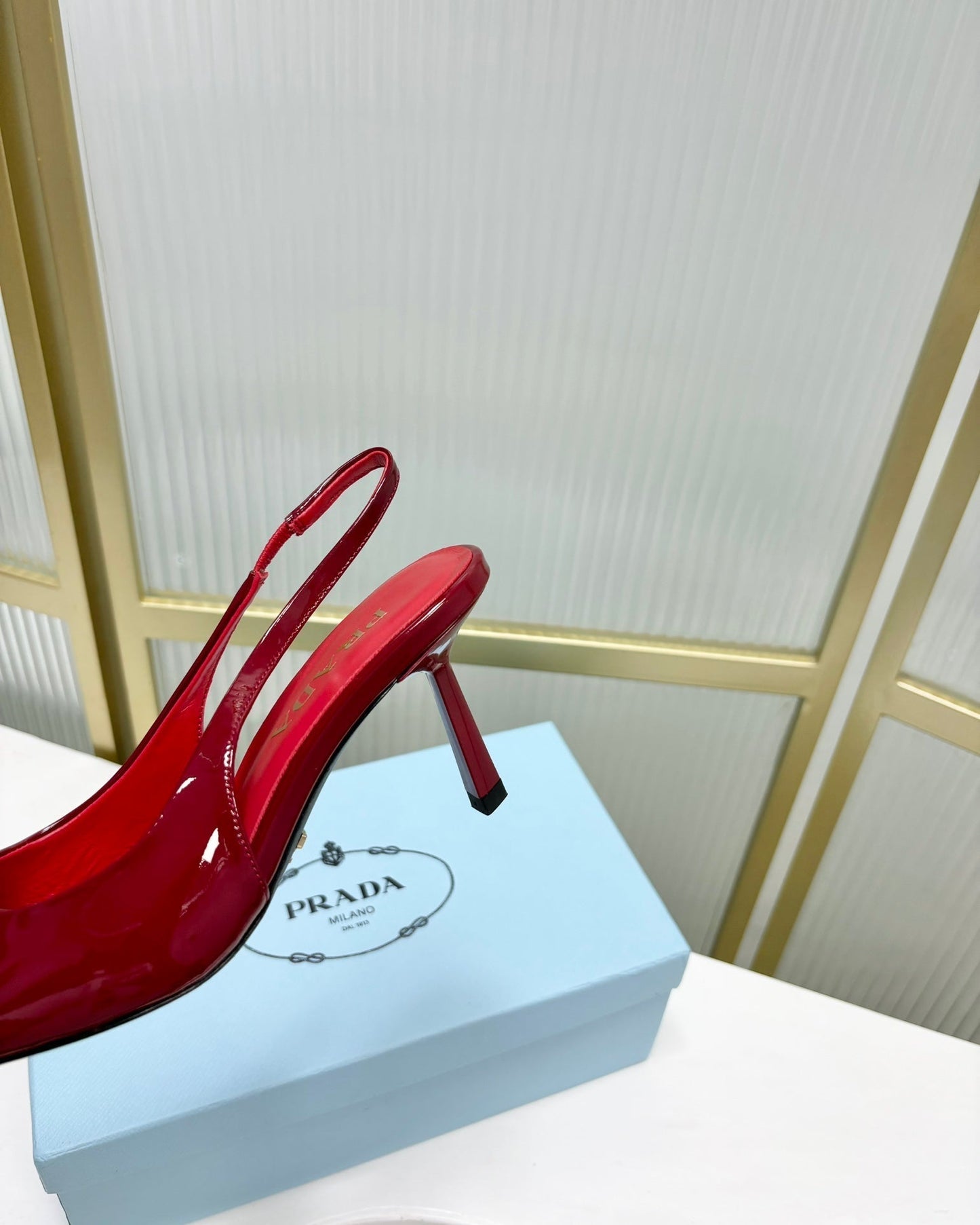 PRA PATENT LEATHER SLINGBACK PUMPS 75 CHERRY - 35