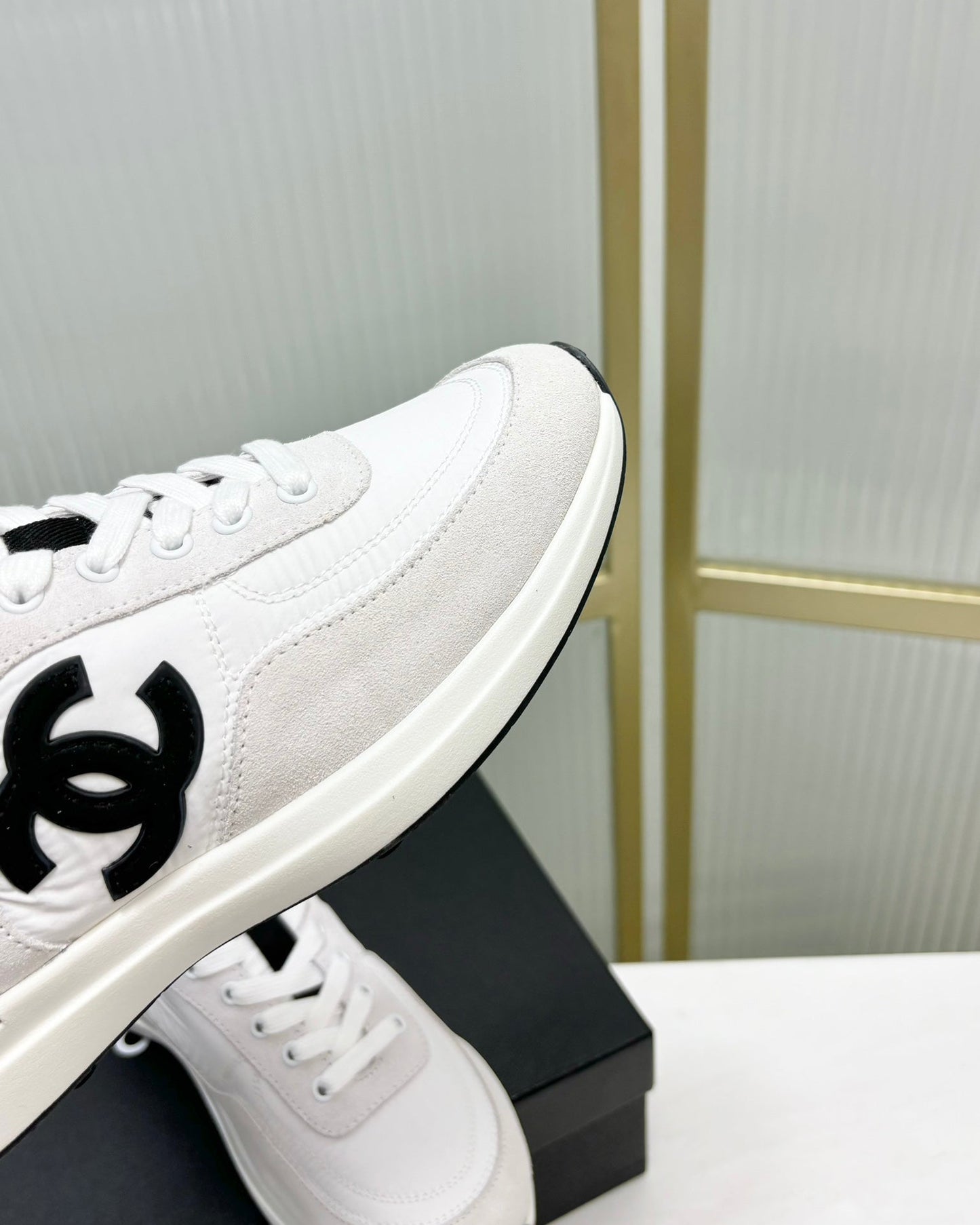 SNEAKER IN WHITE MIX GREY SUEDE - 35