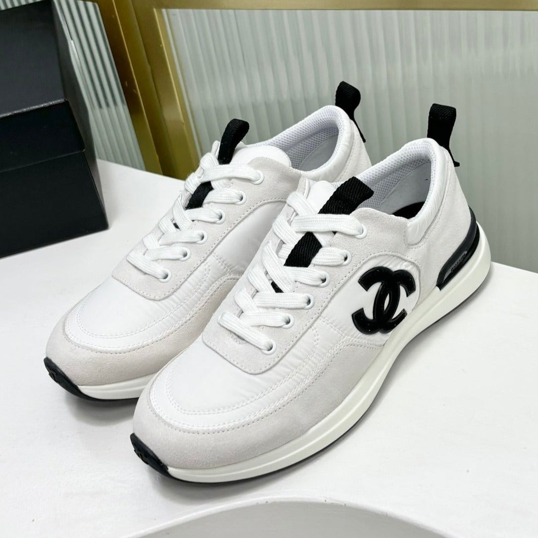 SNEAKER IN WHITE MIX GREY SUEDE - 35