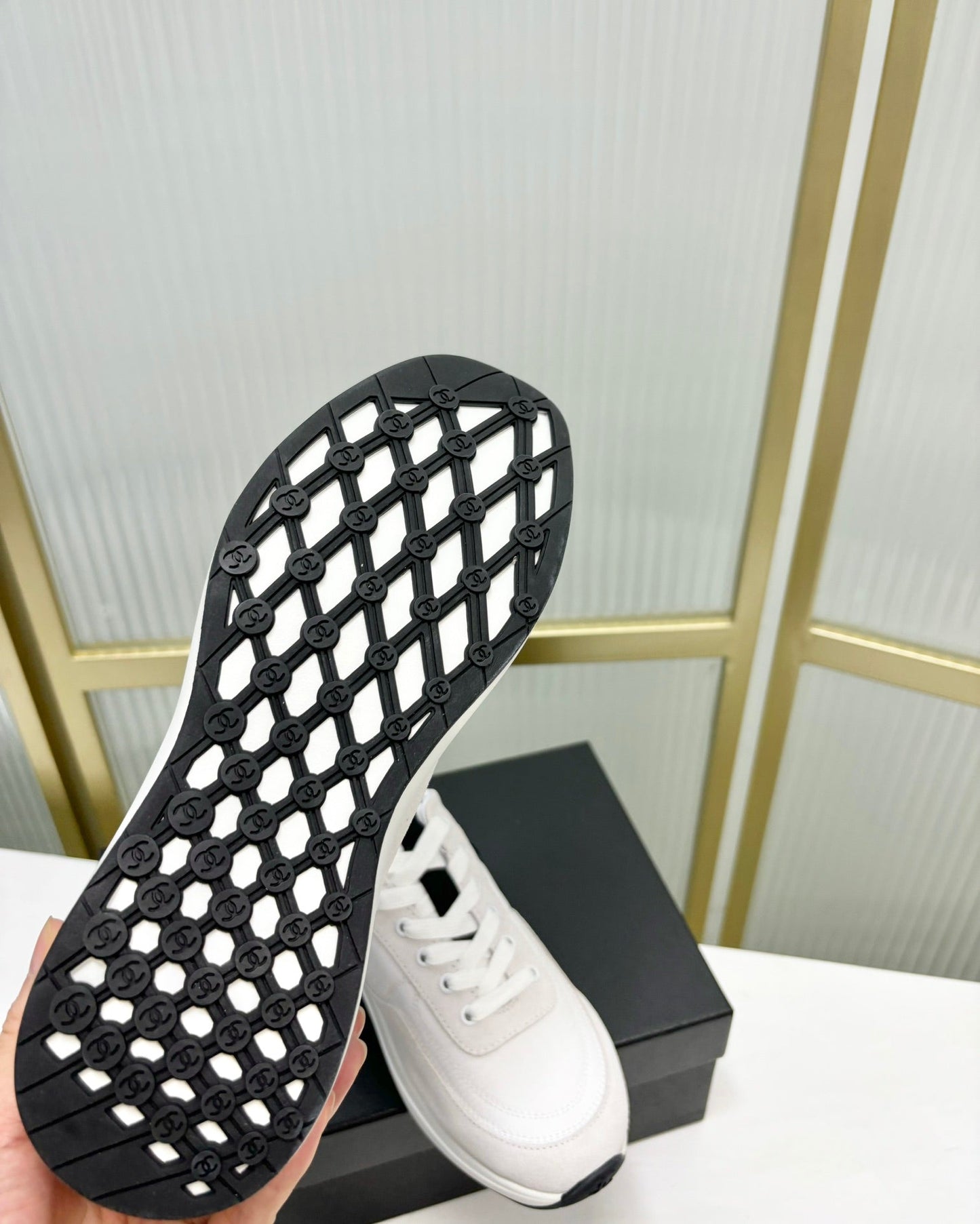 SNEAKER IN WHITE MIX GREY SUEDE - 35