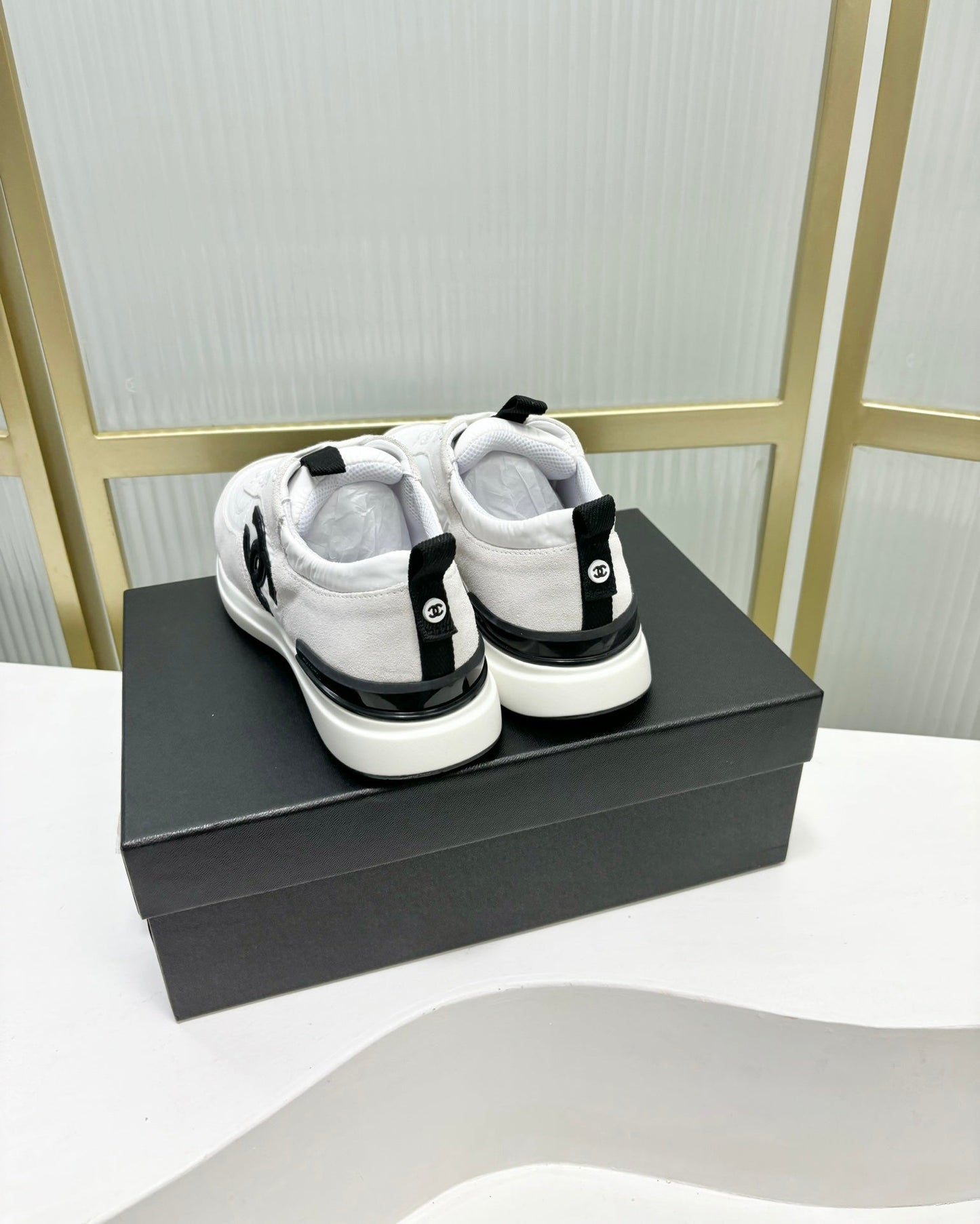 SNEAKER IN WHITE MIX GREY SUEDE - 35