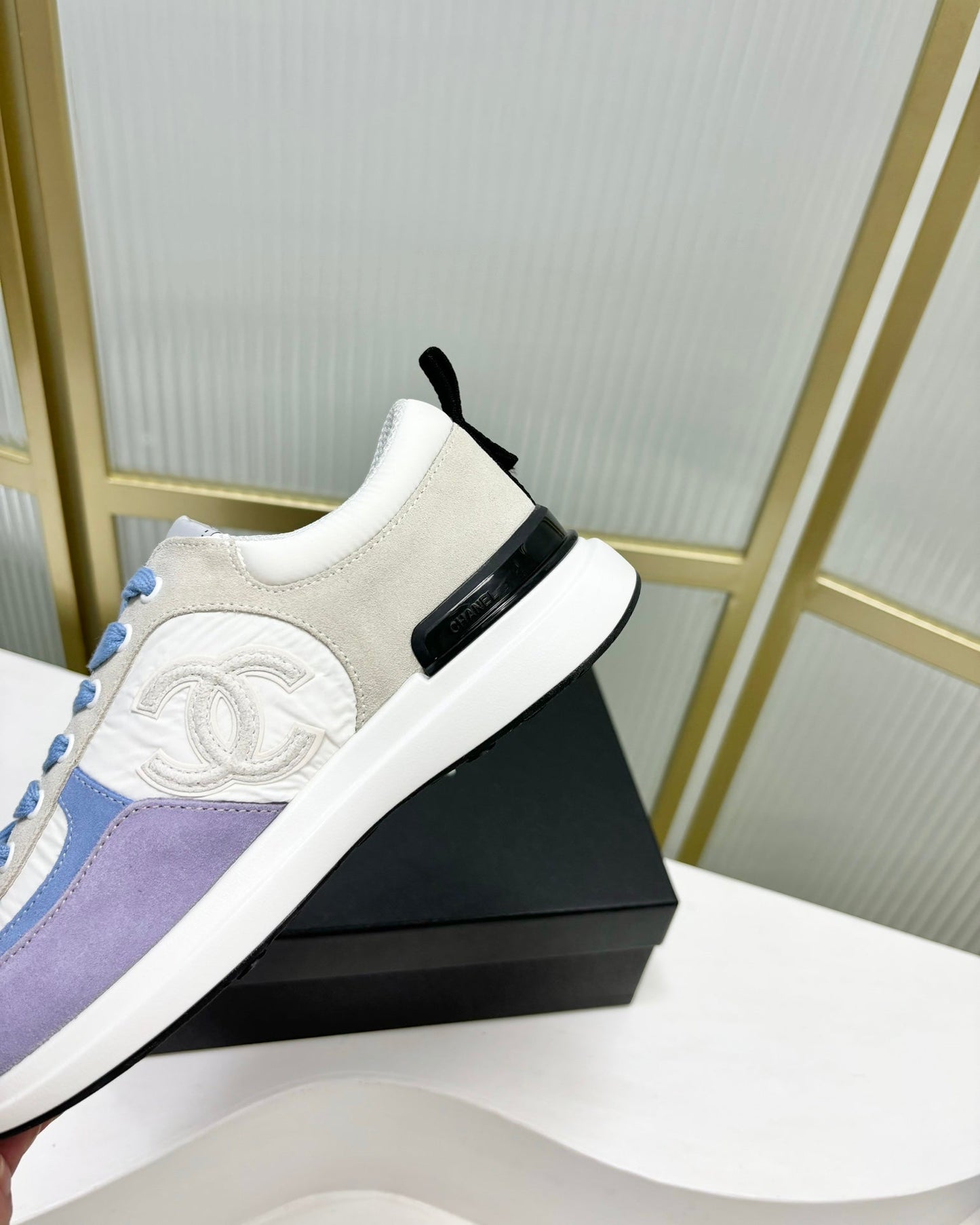 SNEAKER IN AMETHYST PURPLE MIX GREY SUEDE - 35
