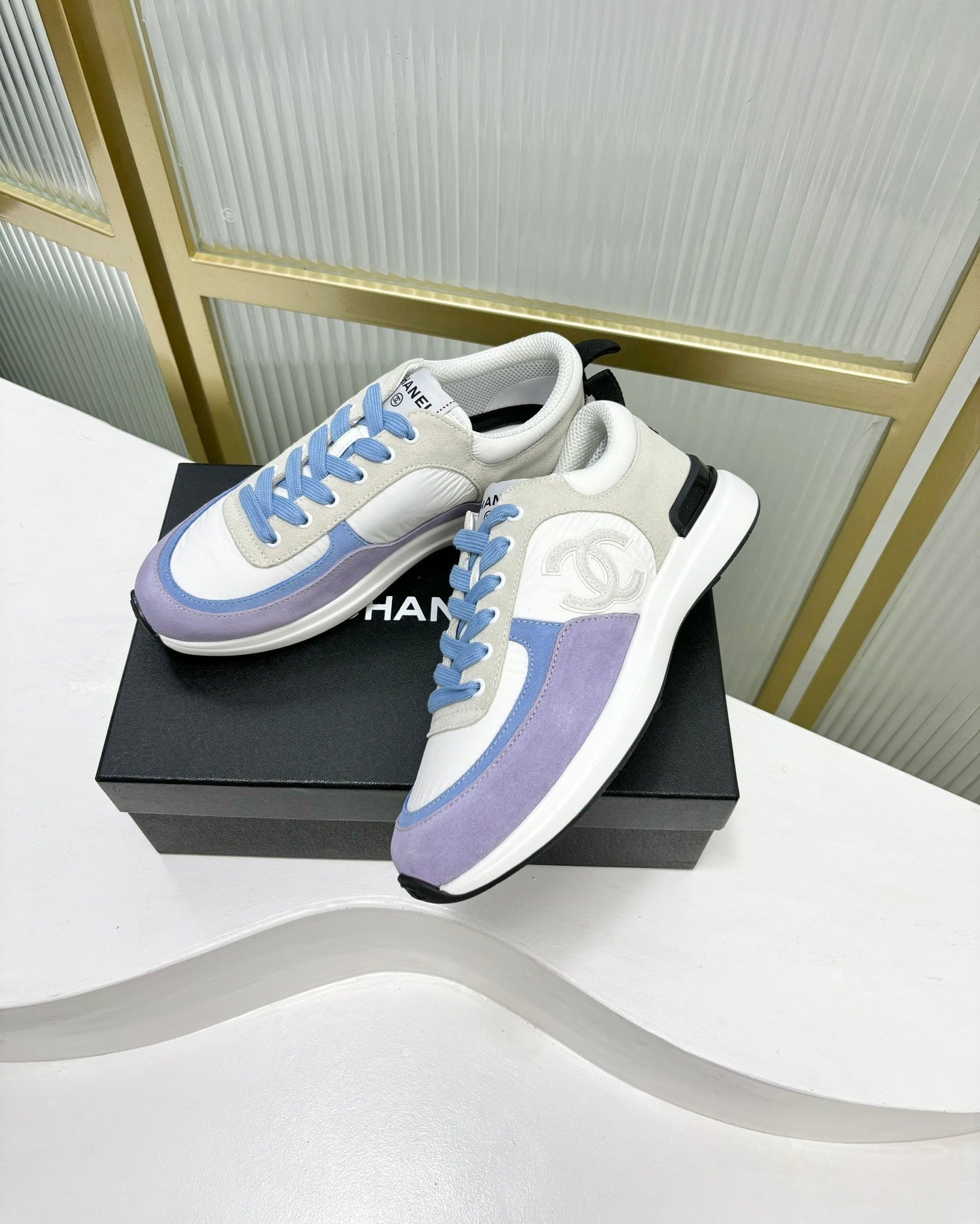 SNEAKER IN AMETHYST PURPLE MIX GREY SUEDE - 35