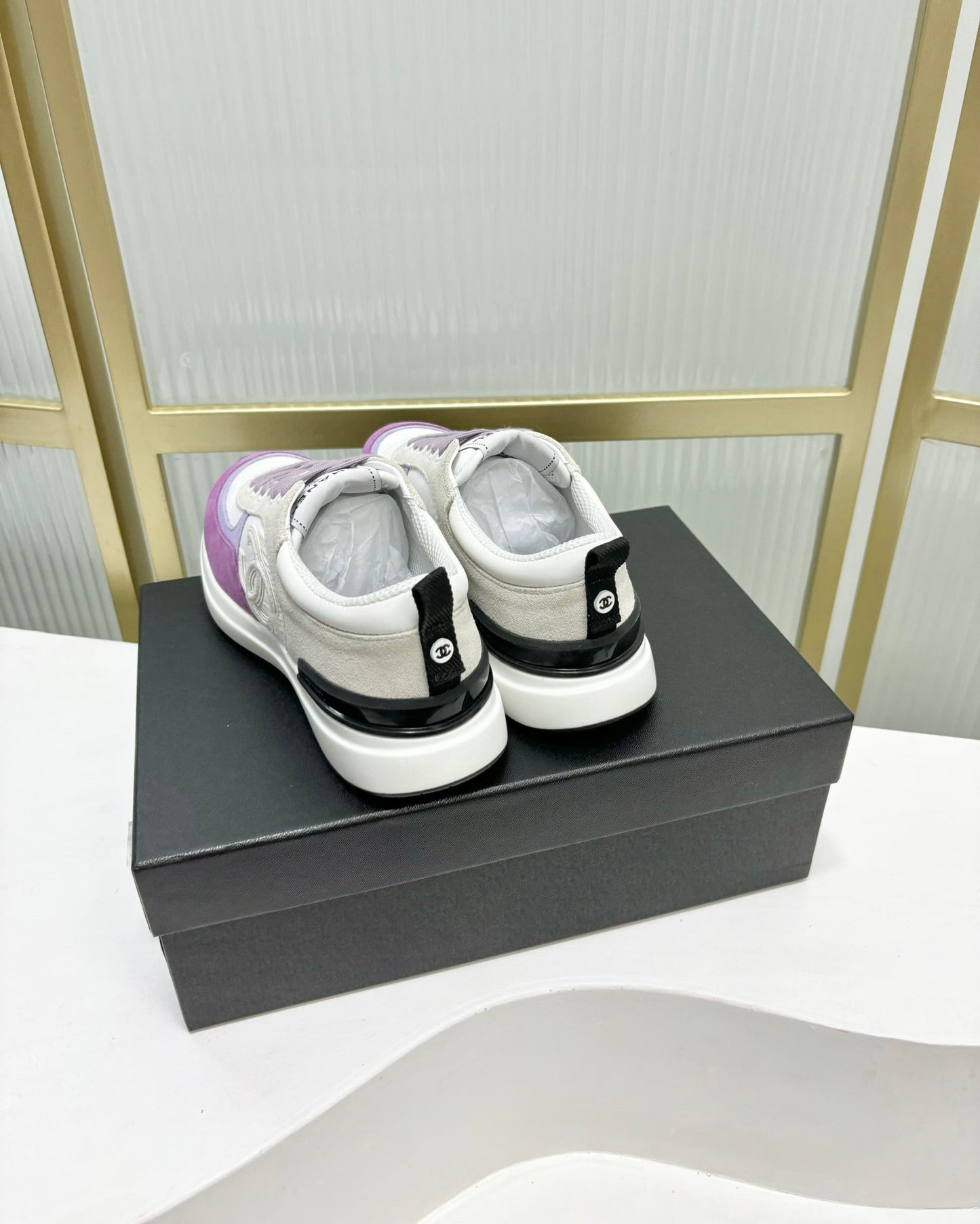 SNEAKER IN VIOLET MIX GREY SUEDE - 35