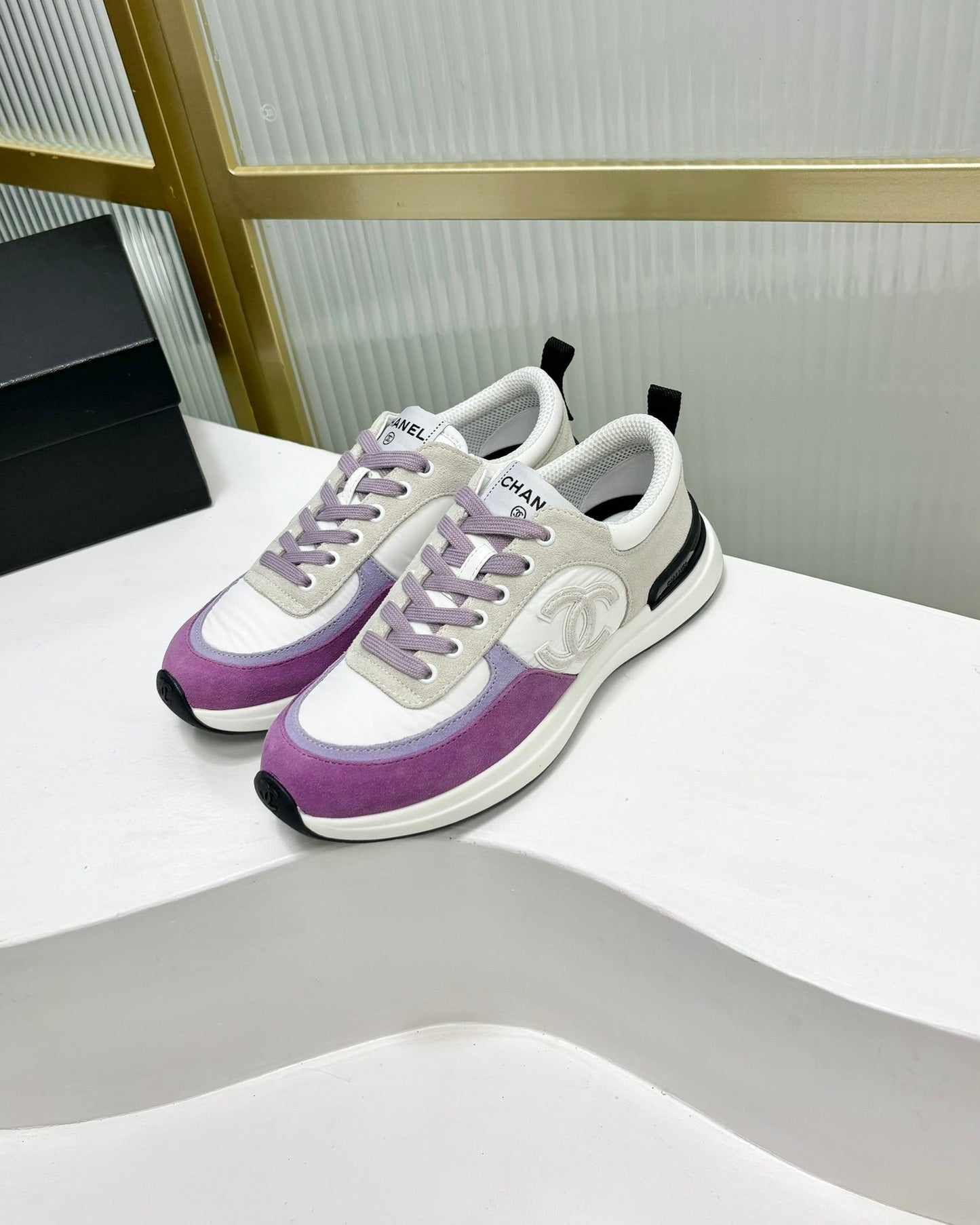 SNEAKER IN VIOLET MIX GREY SUEDE - 35