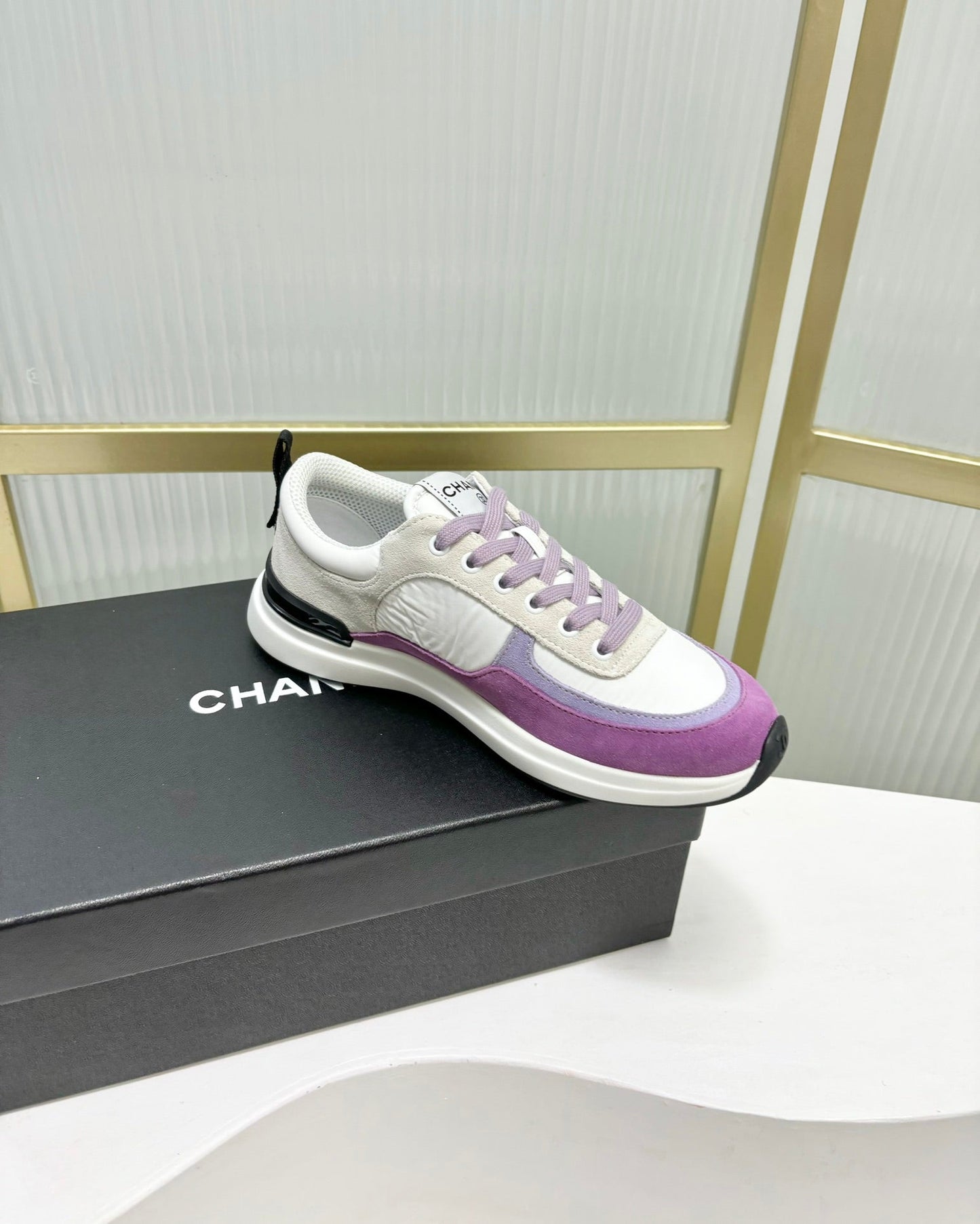 SNEAKER IN VIOLET MIX GREY SUEDE - 35