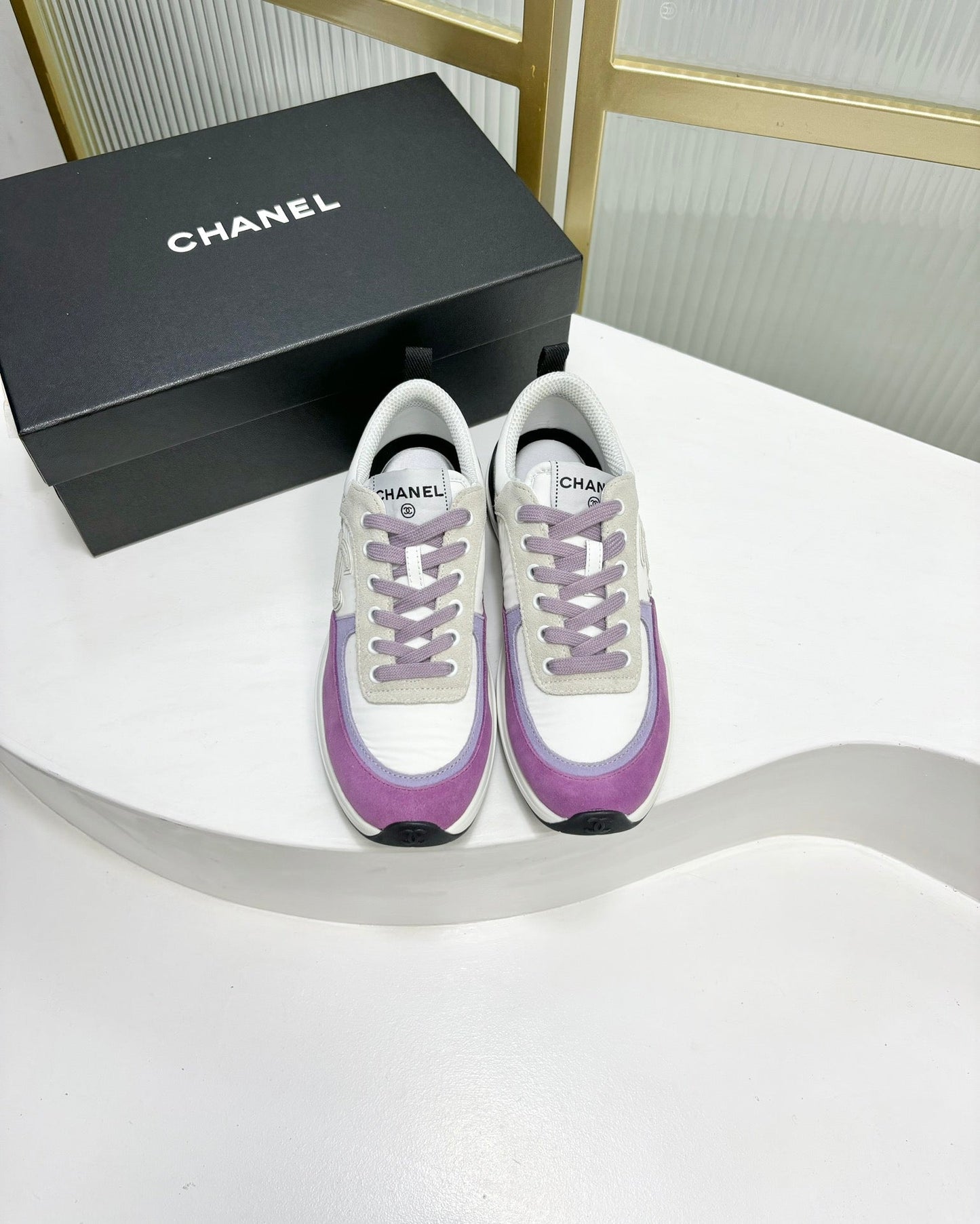SNEAKER IN VIOLET MIX GREY SUEDE - 35