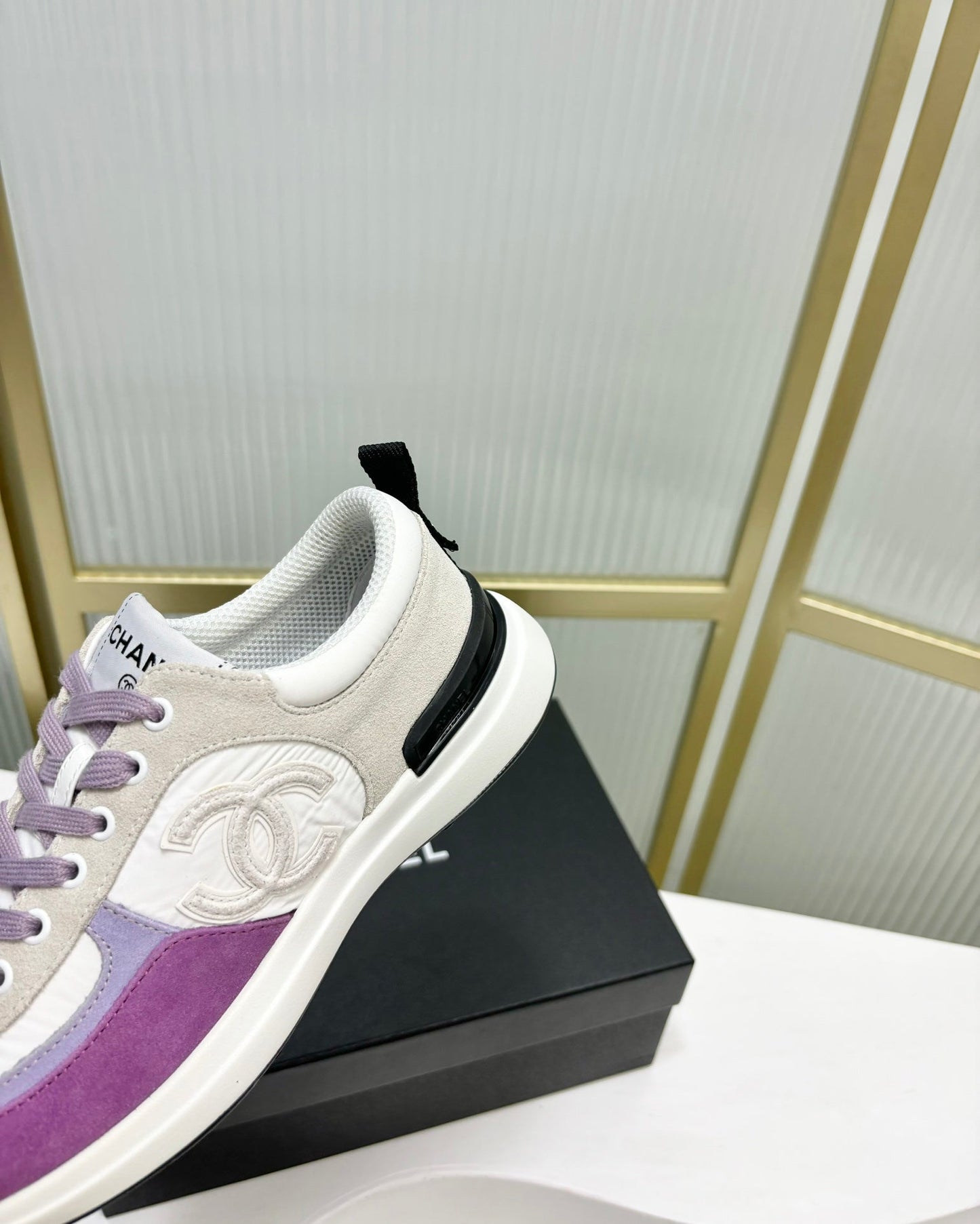 SNEAKER IN VIOLET MIX GREY SUEDE - 35