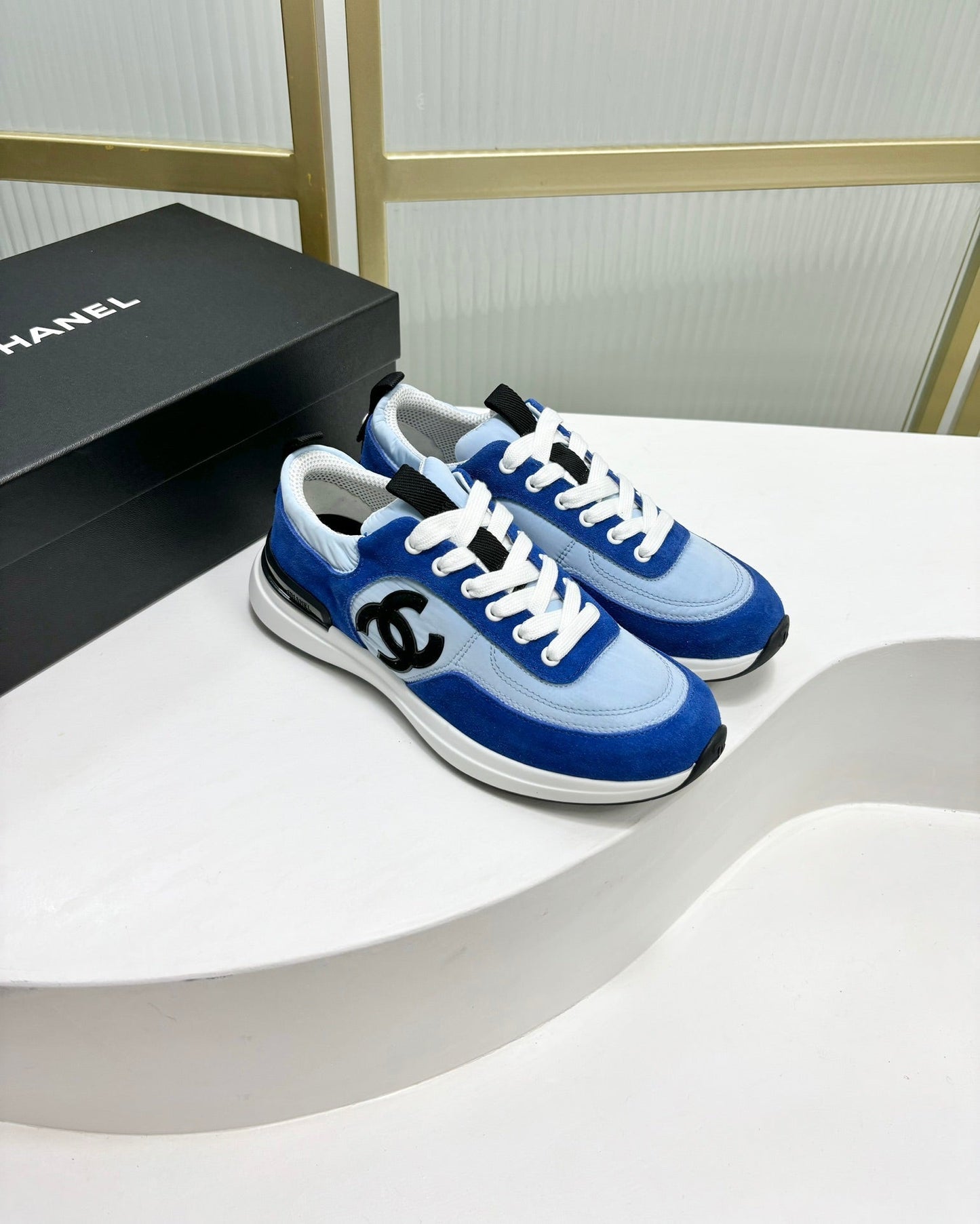 SNEAKER IN SKY MIX COBALT BLUE SUEDE - 35