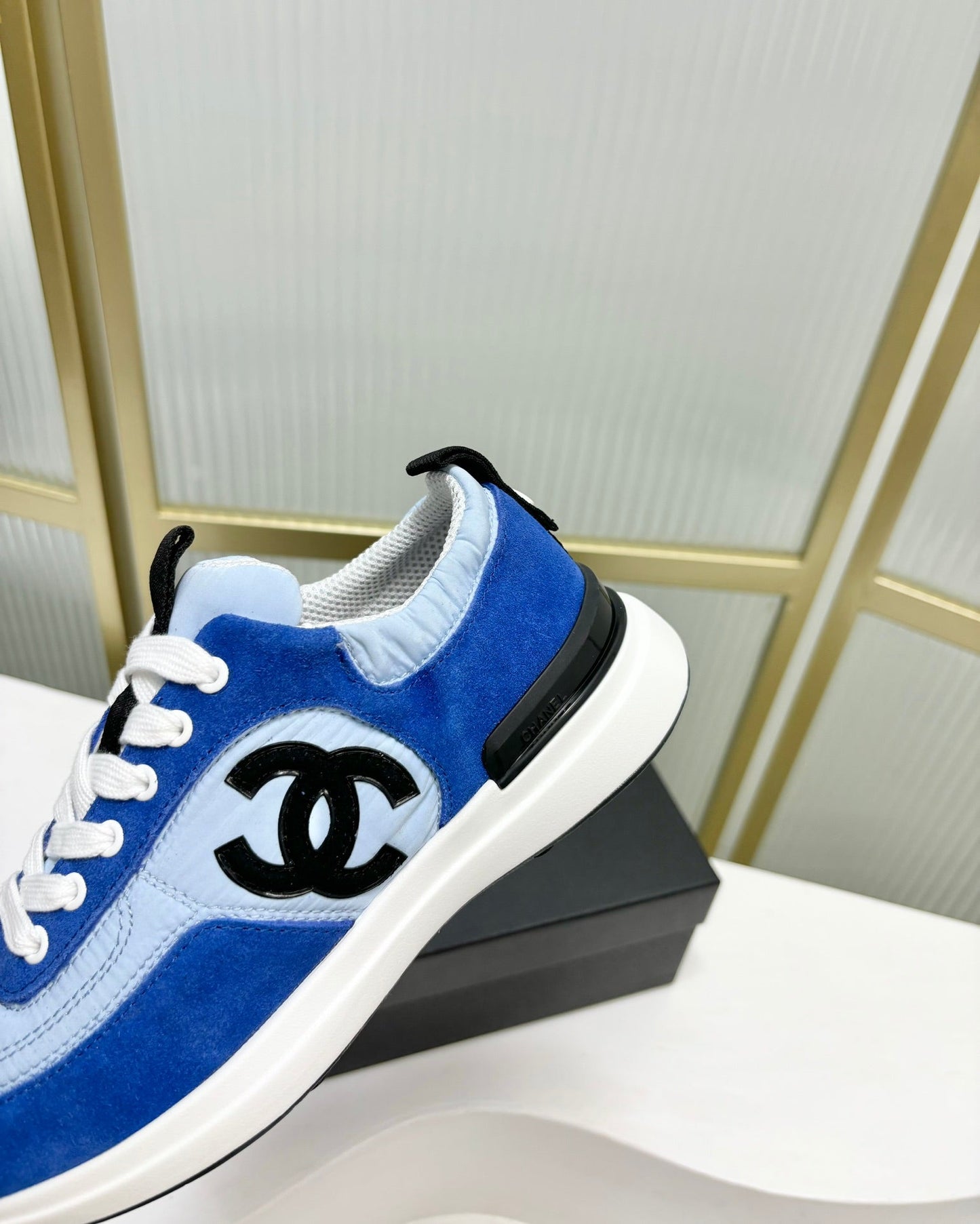 SNEAKER IN SKY MIX COBALT BLUE SUEDE - 35