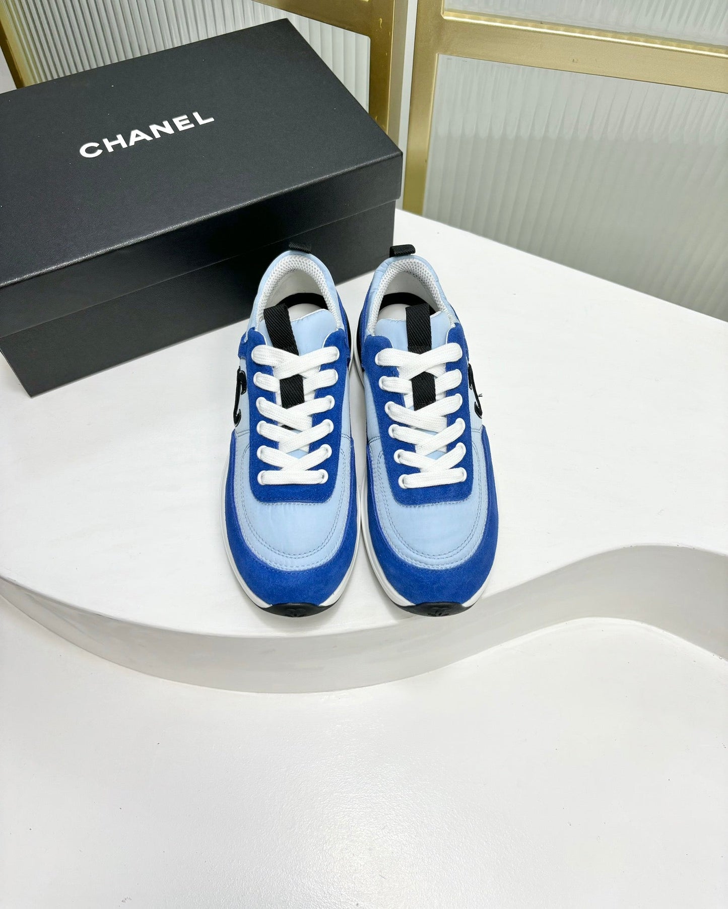 SNEAKER IN SKY MIX COBALT BLUE SUEDE - 35