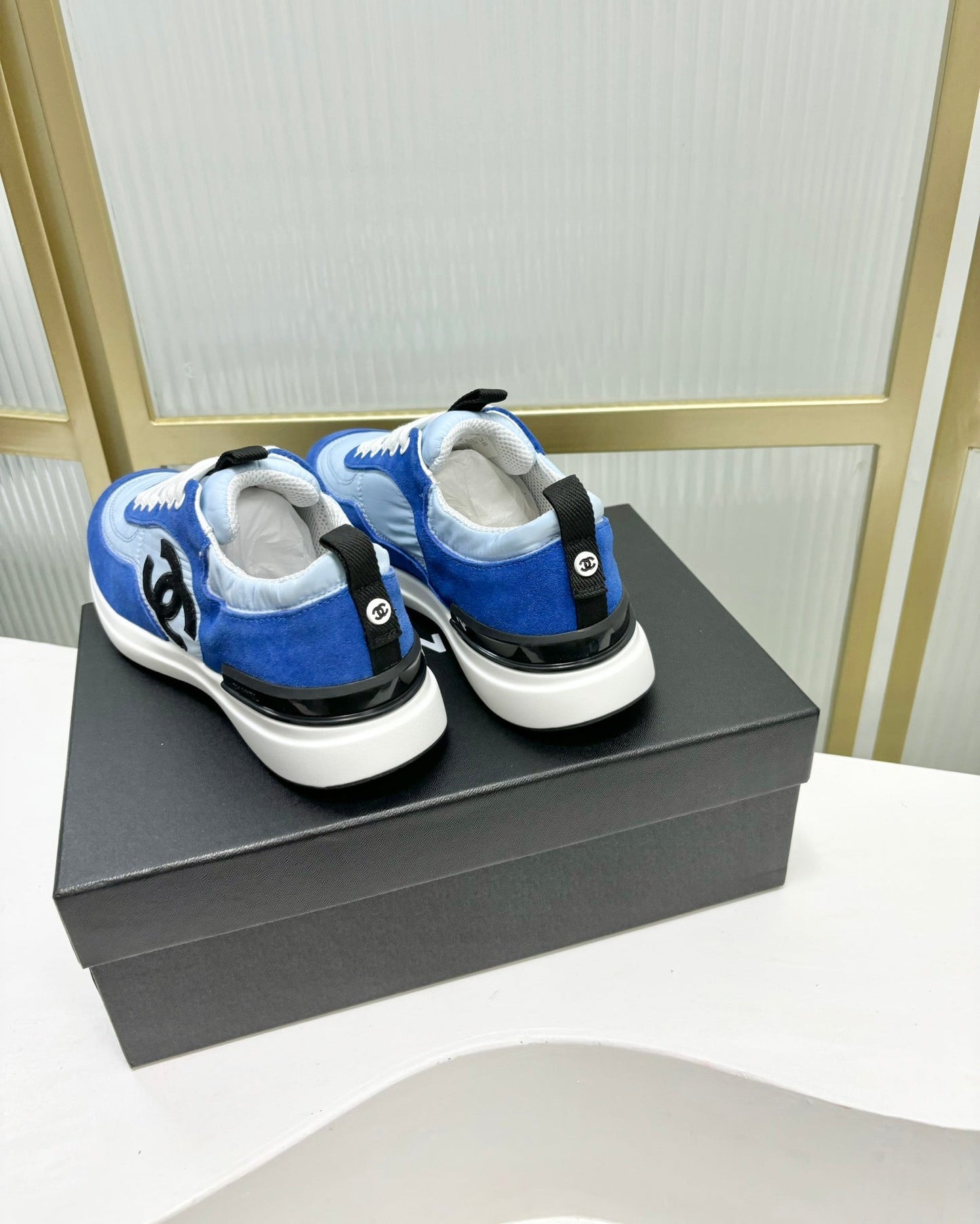 SNEAKER IN SKY MIX COBALT BLUE SUEDE - 35