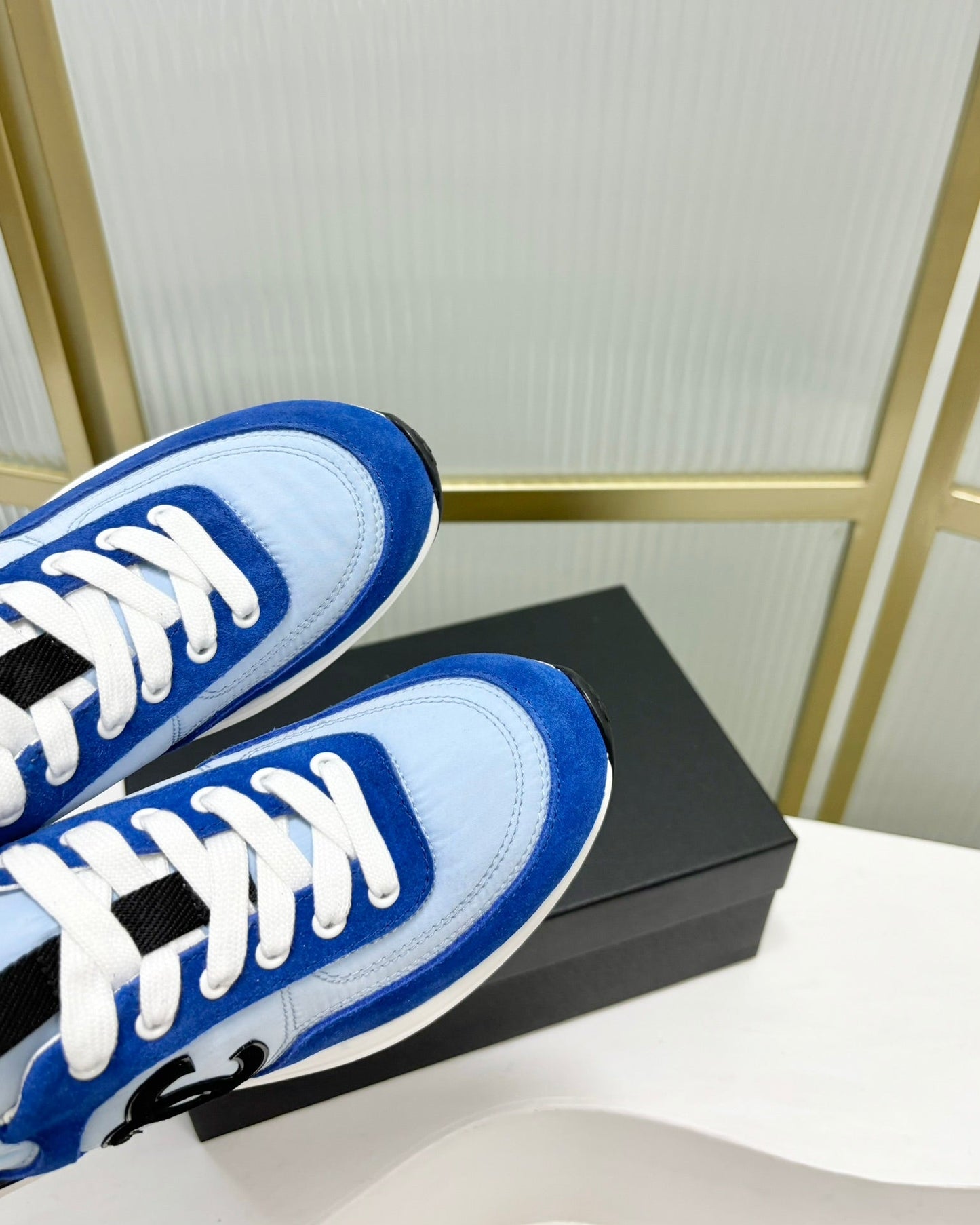 SNEAKER IN SKY MIX COBALT BLUE SUEDE - 35