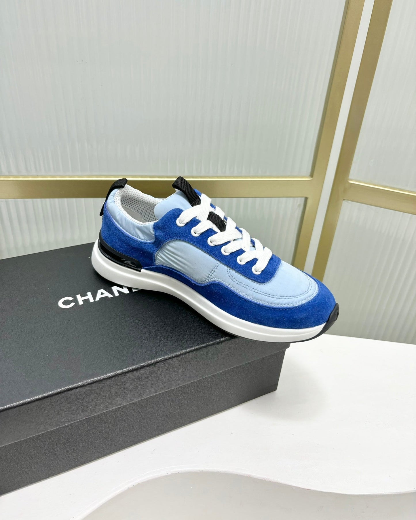 SNEAKER IN SKY MIX COBALT BLUE SUEDE - 35
