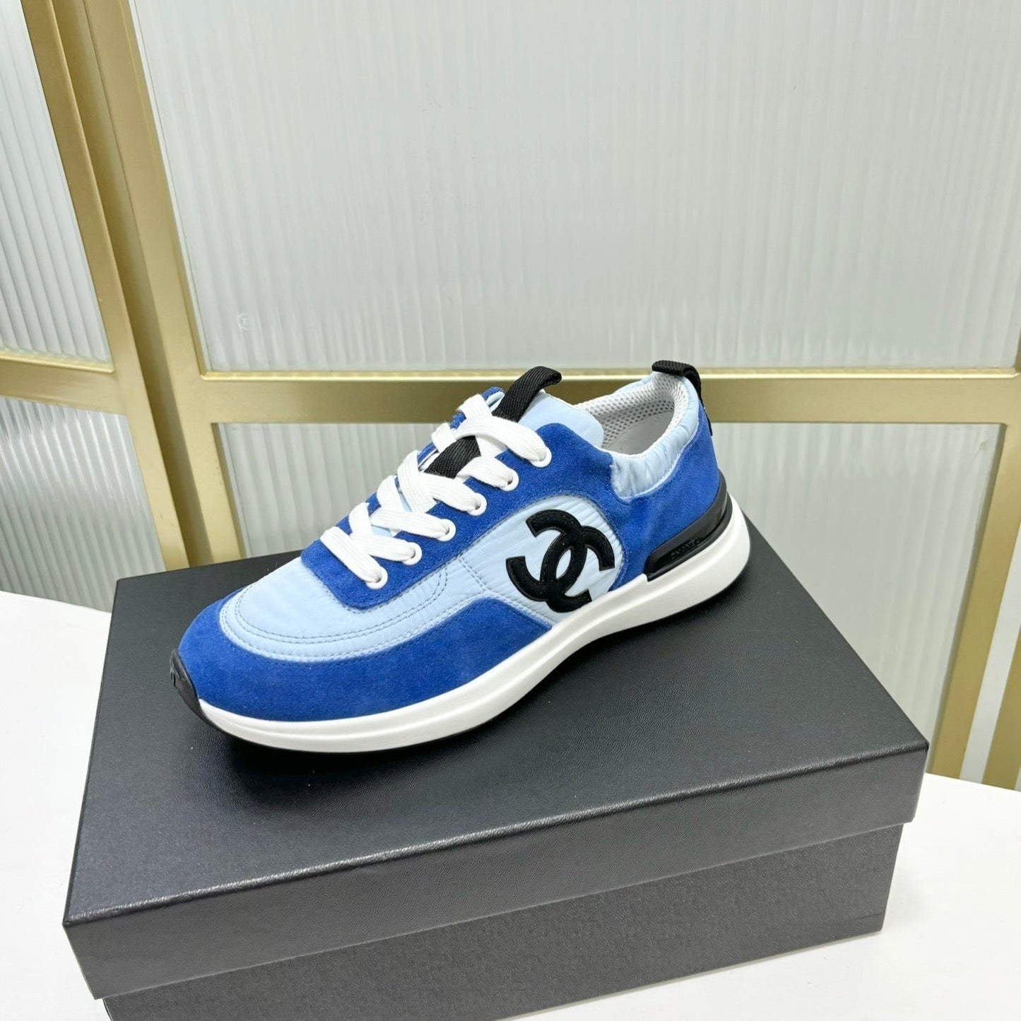 SNEAKER IN SKY MIX COBALT BLUE SUEDE - 35