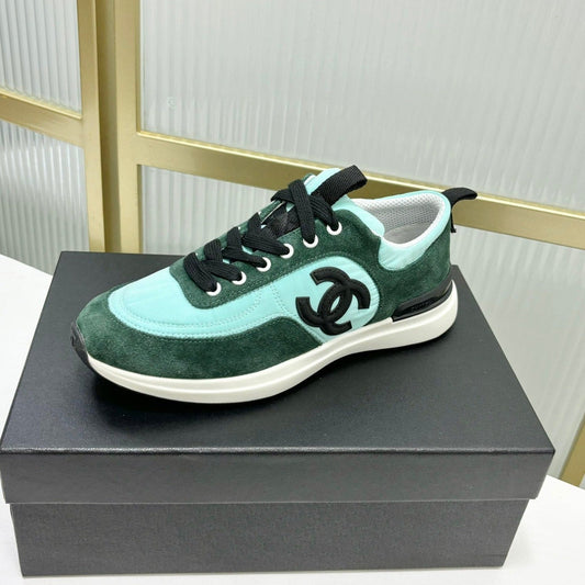 SNEAKER IN GREEN MINT MIX FOREST GREEN SUEDE - 35