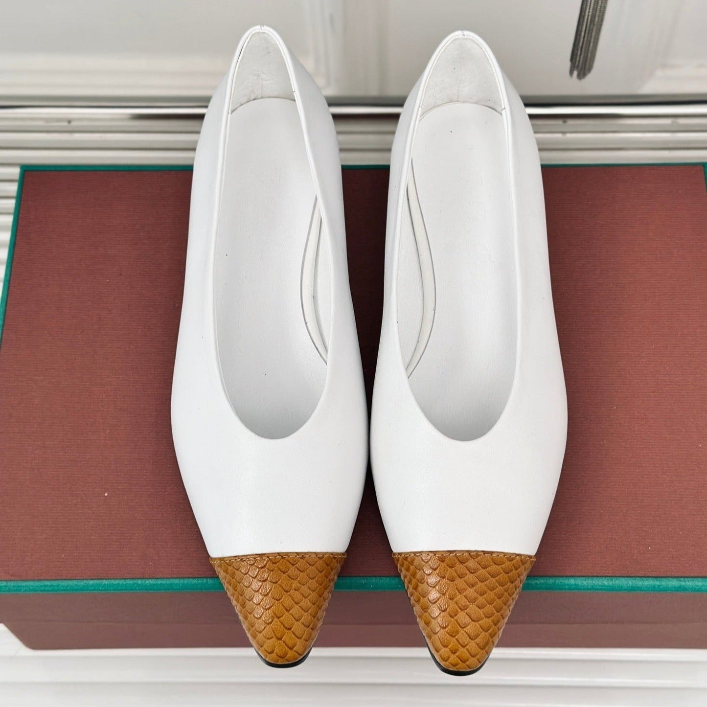 LP REBECCA BALLET FLATS WHITE WAXED LEATHER - 35