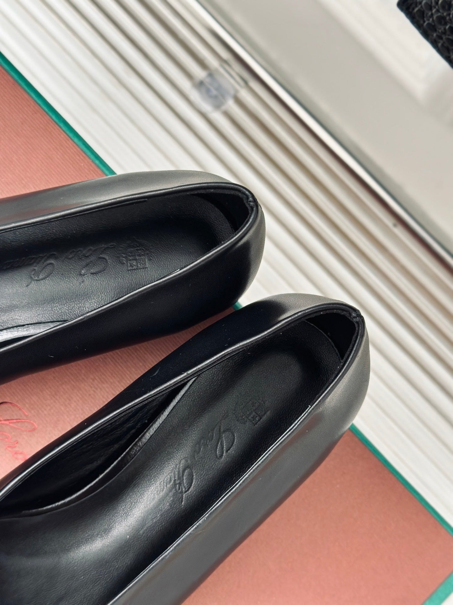 LP REBECCA BALLET FLATS BLACK WAXED LEATHER - 35