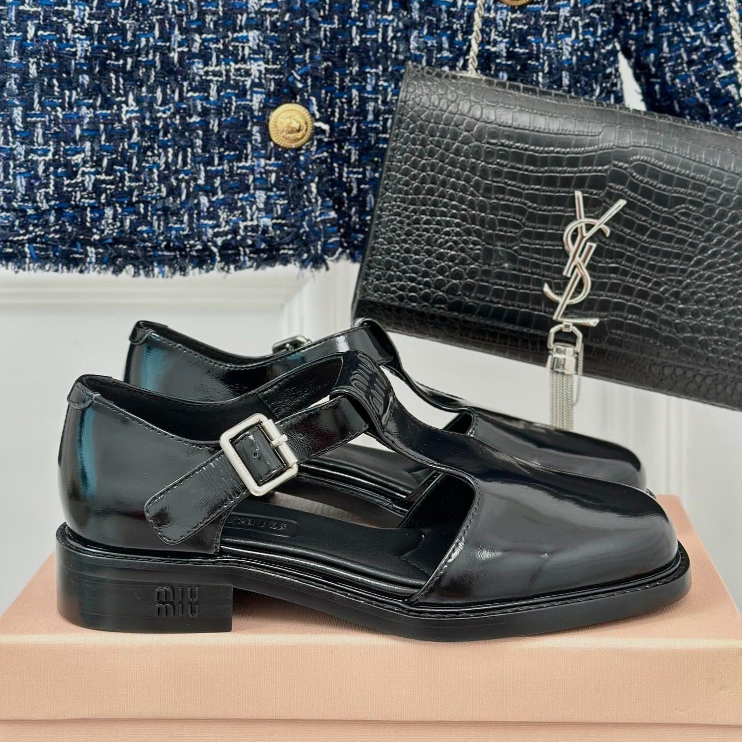 Sandal Platform Black Calfskin - 35