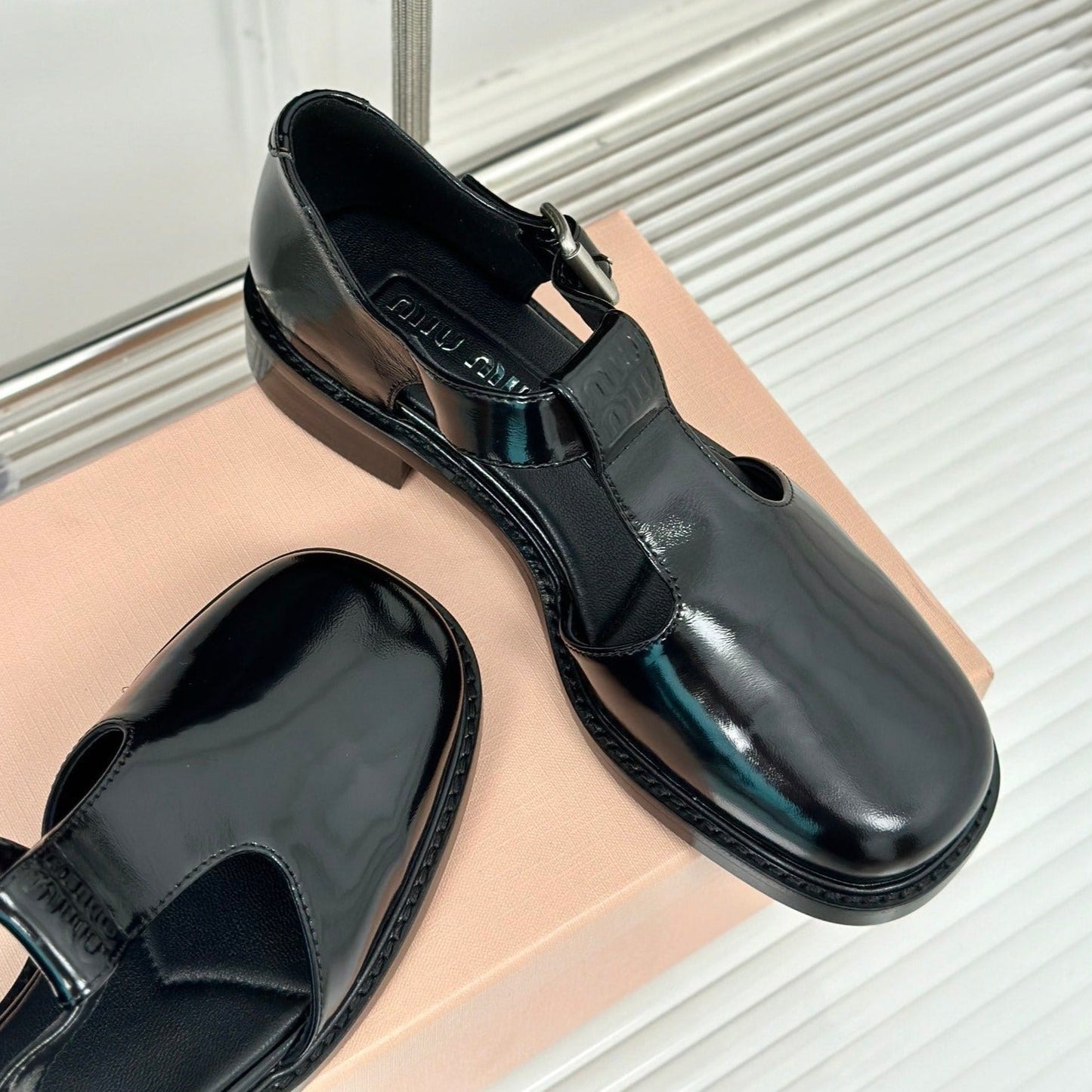 Sandal Platform Black Calfskin - 35