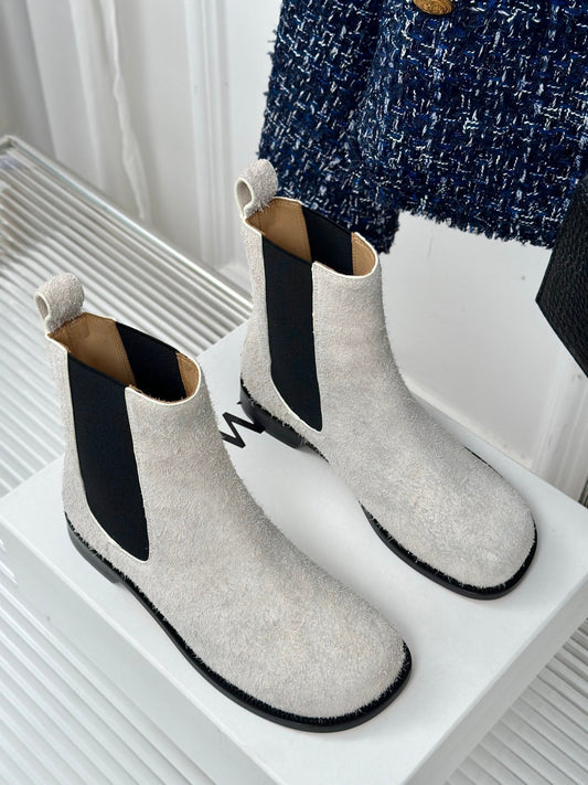 LW CAMPO CHELSEA BOOT WHITE BRUSHED SUEDE - 35