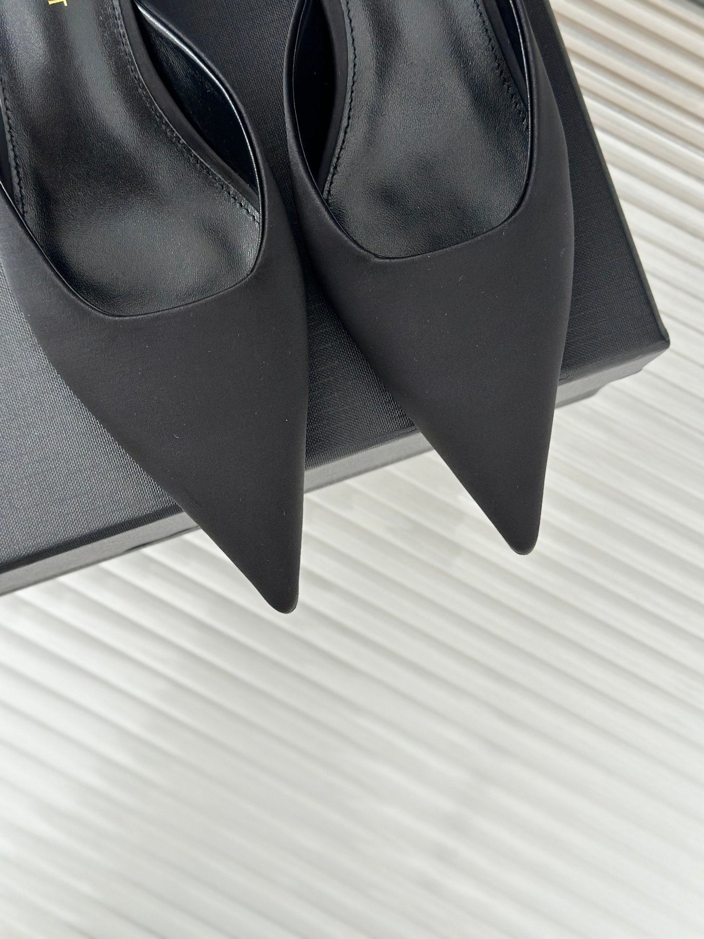 SL BARBARA MULES 55 BLACK SATIN CREPE - 34