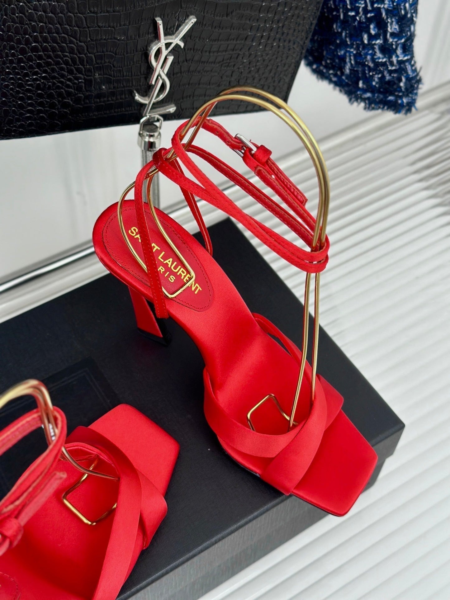 SL CORINNE SANDALS ROSE SATIN CREPE - 34