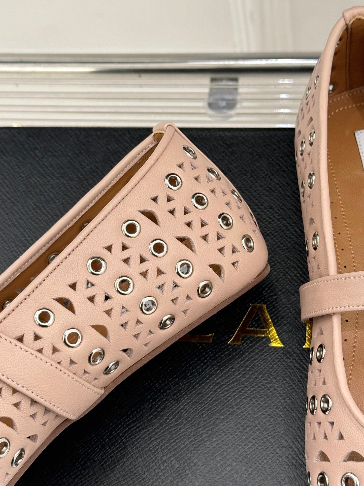 MARY JANE IN PEACH PINK CALFSKIN - 35